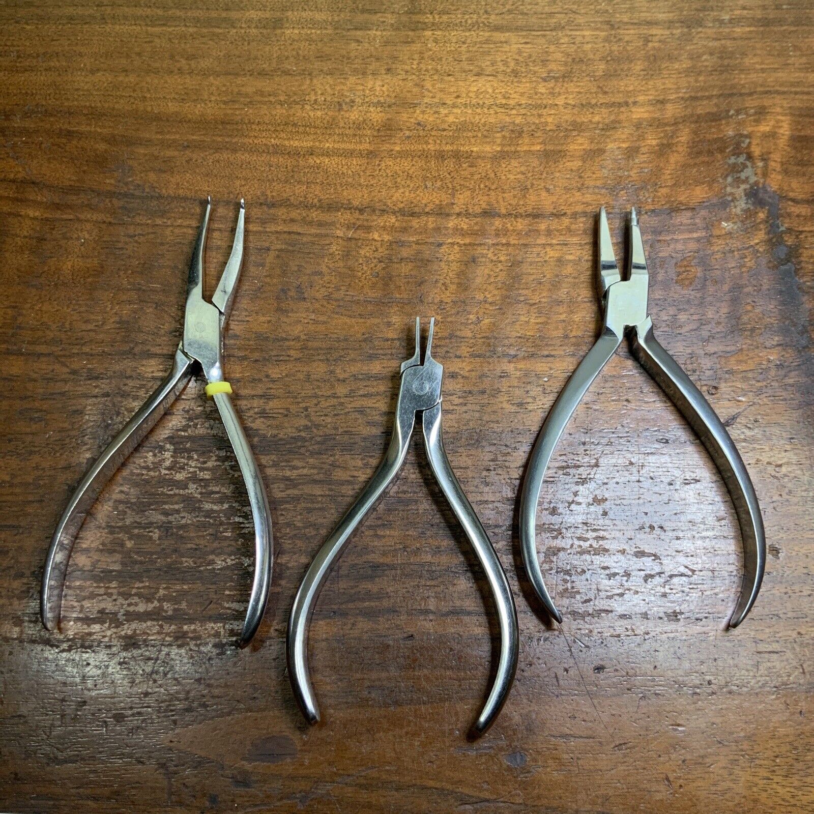 Lot Of 3 Small Vintage Dental Pliers, Stainless