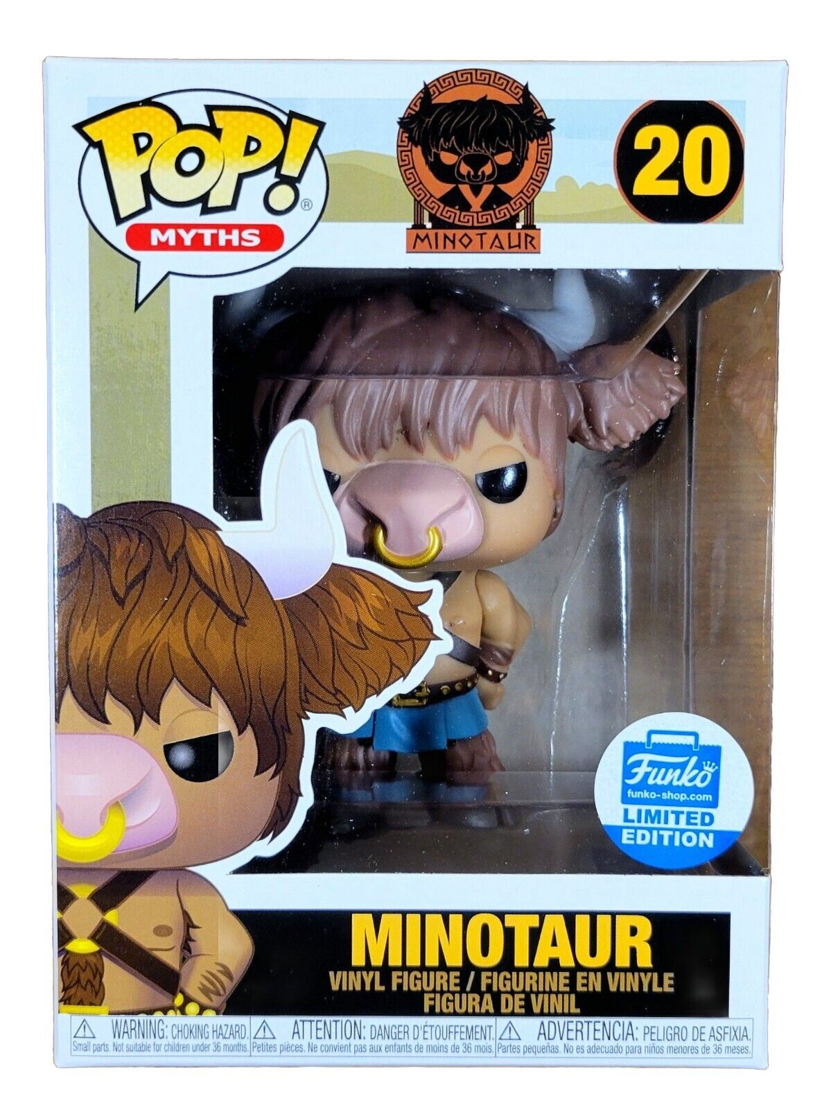 VAULTED Funko POP Myths #20 MINOTAUR, 2019 Excl In Protector, New