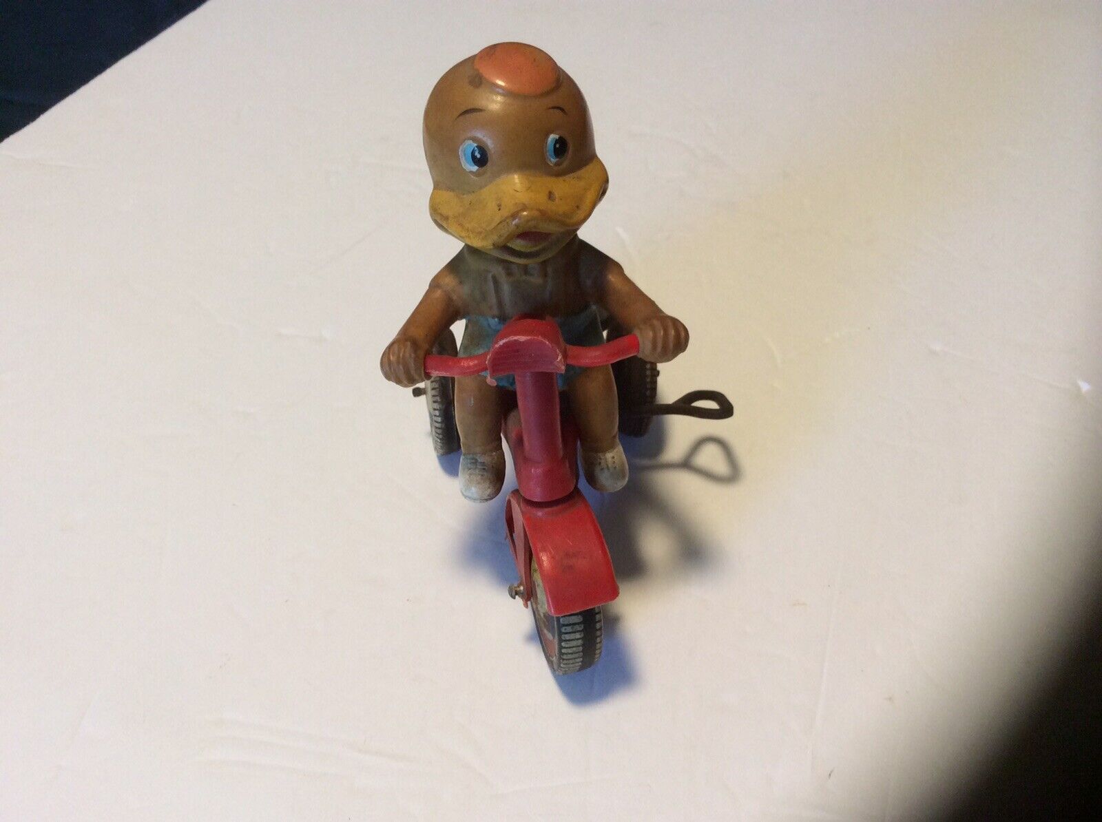 RARE VINTAGE K TOY MOBILE DUCK TIN WIND-UP TOY JAPAN