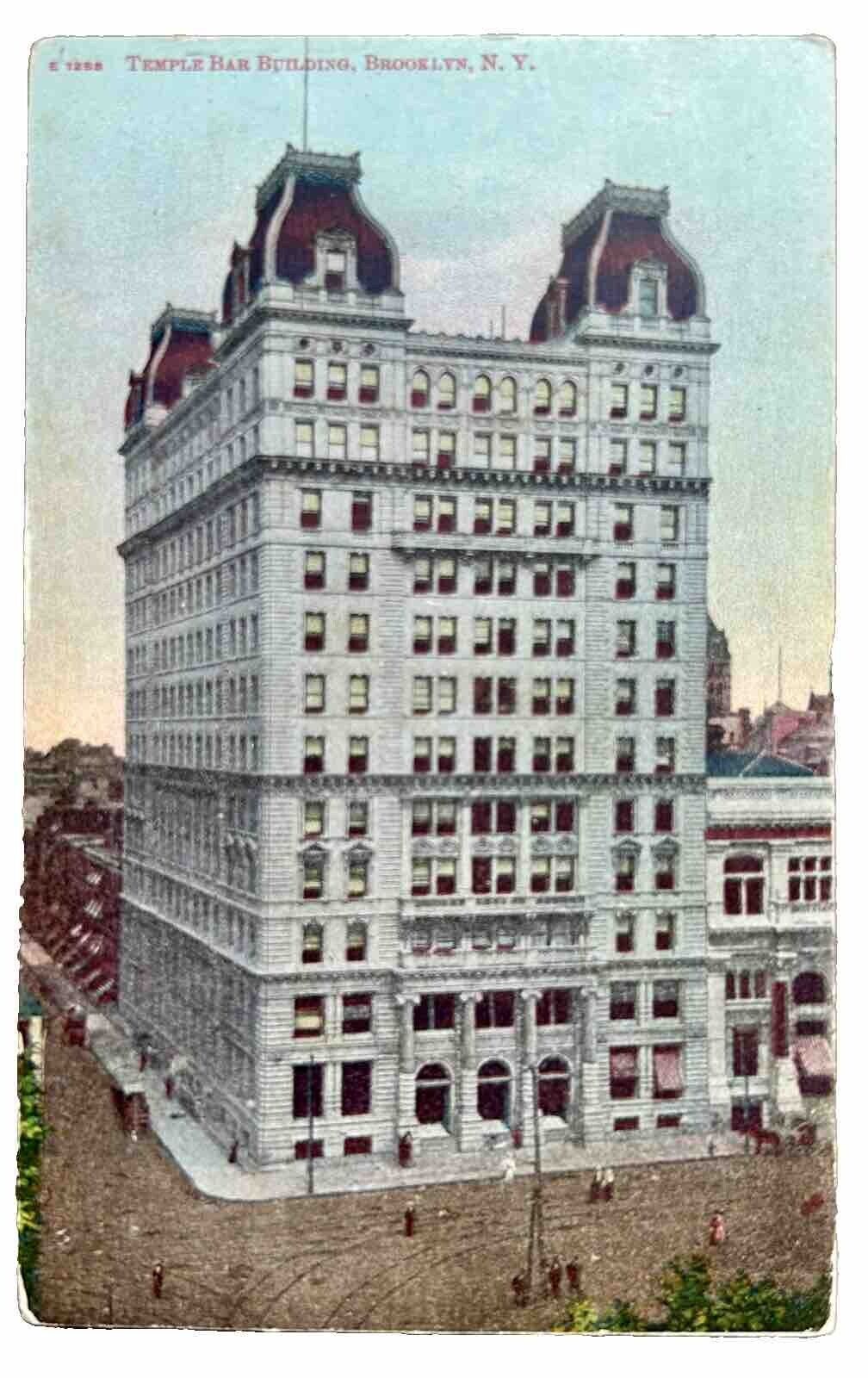 Temple Bar Building, Brooklyn, New York Vintage Postcard 1913