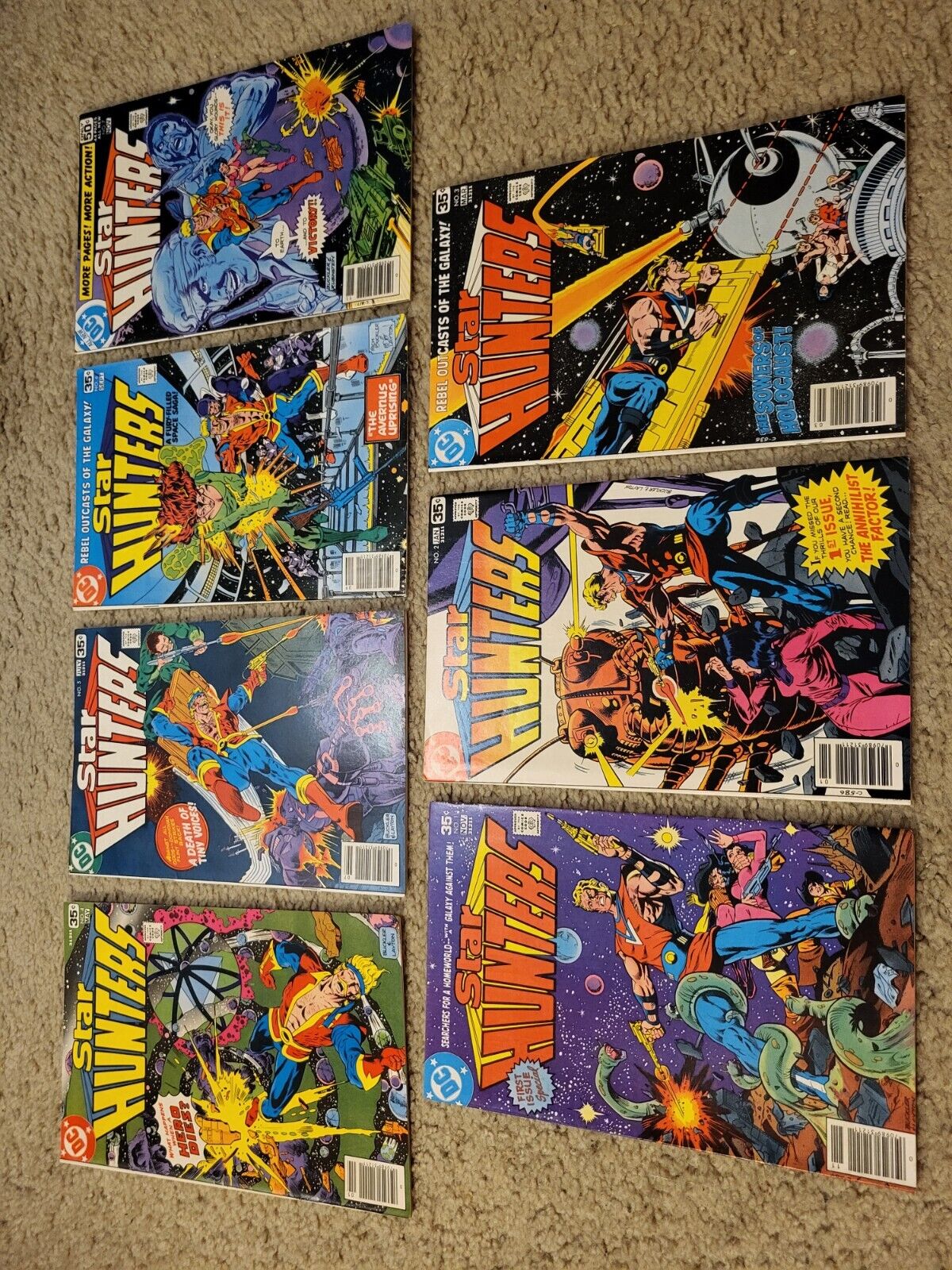 Star Hunters 1-7 DC Comics lot COMPLETE SERIES SET 1977-1978 HIGH GRADE