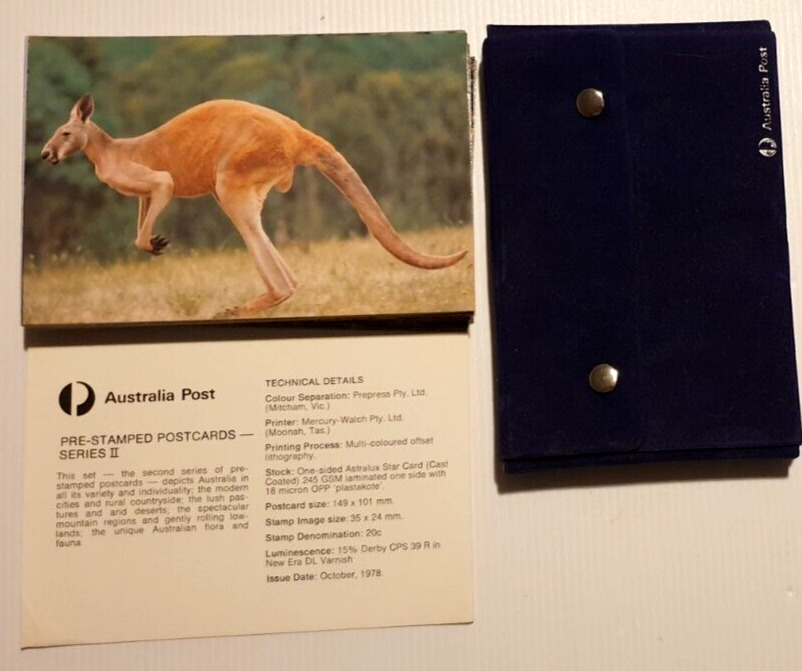 AUSTRALIA POST 1978 Pre-Stamped Postcards Series II set of 42 Complete Unused.