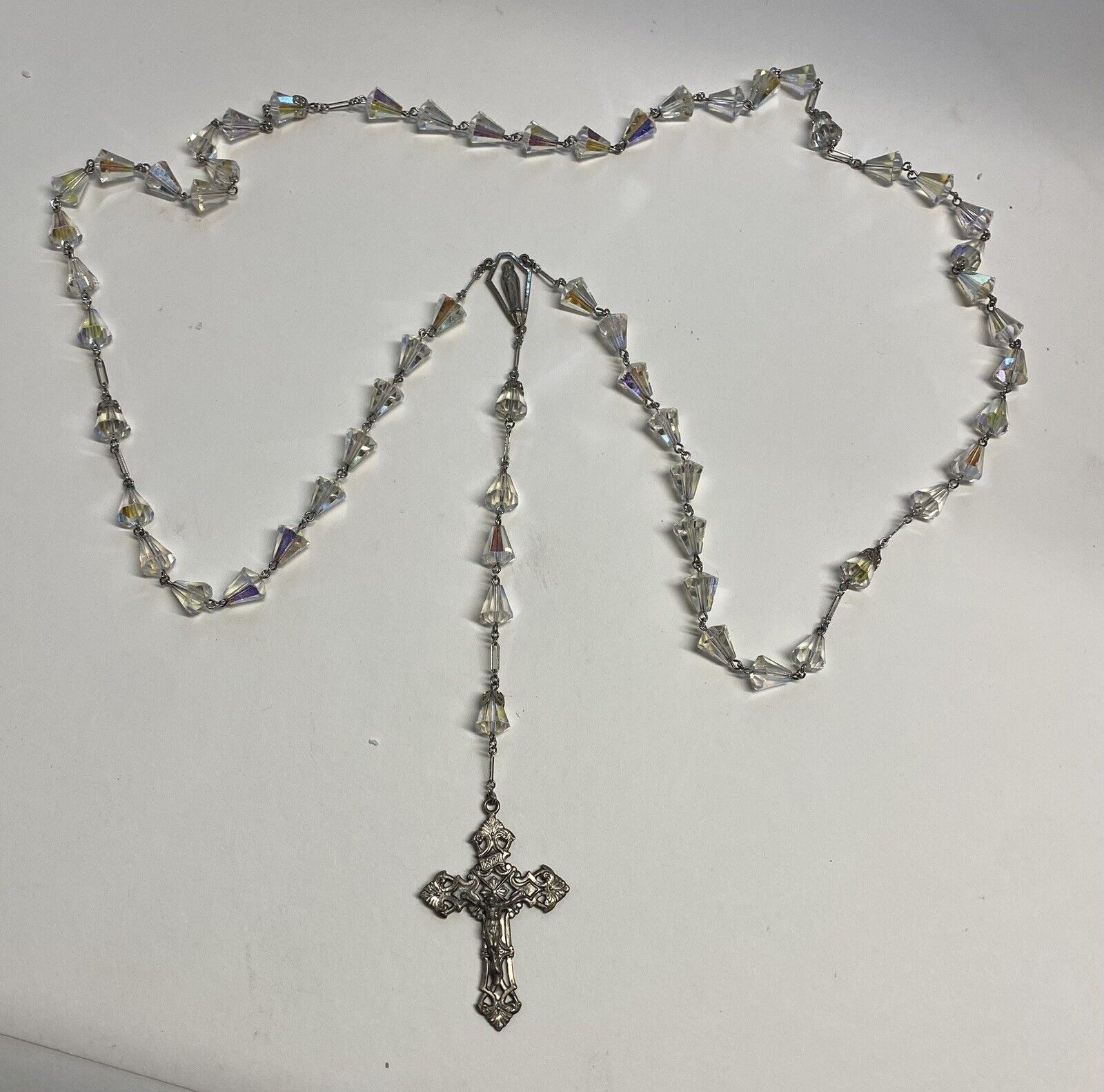 HMH Sterling Rosary Necklace 24 1/2\