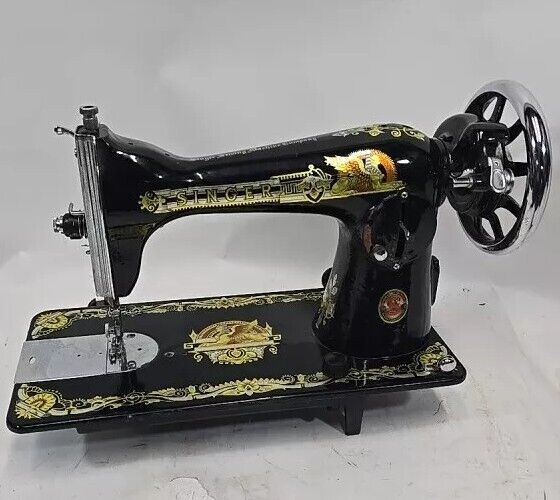 1970s Reproduction Antique Singer 15ND1 Centennial Sphinx Treadle Sewing Machine