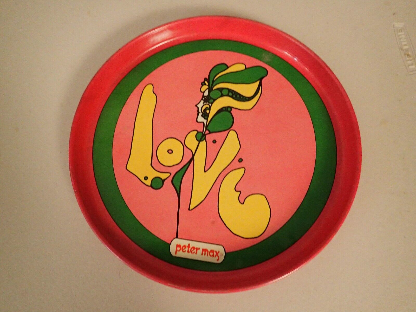1960 ’s PETER MAX Vintage LOVE Tray Original very hard to find great condition