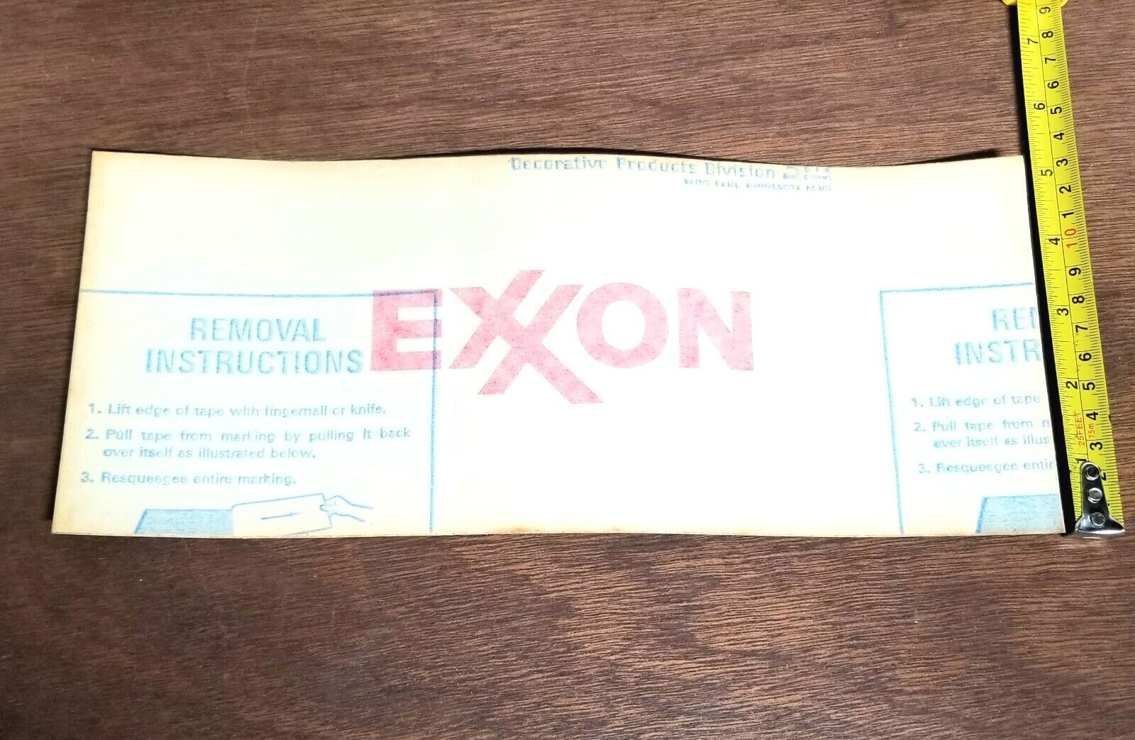 Vintage Original Exxon Gas Pump Decal Sticker Service Station Truck Sign Esso