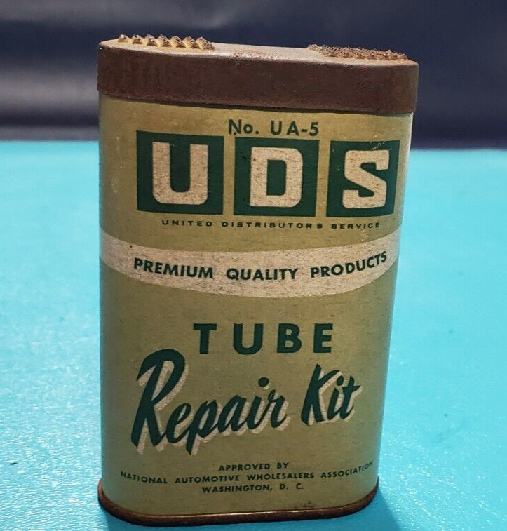 Vintage UDS Tire-Tube Repair Kit - cardboad - Made in USA-Monkey Grip Sales Co. 