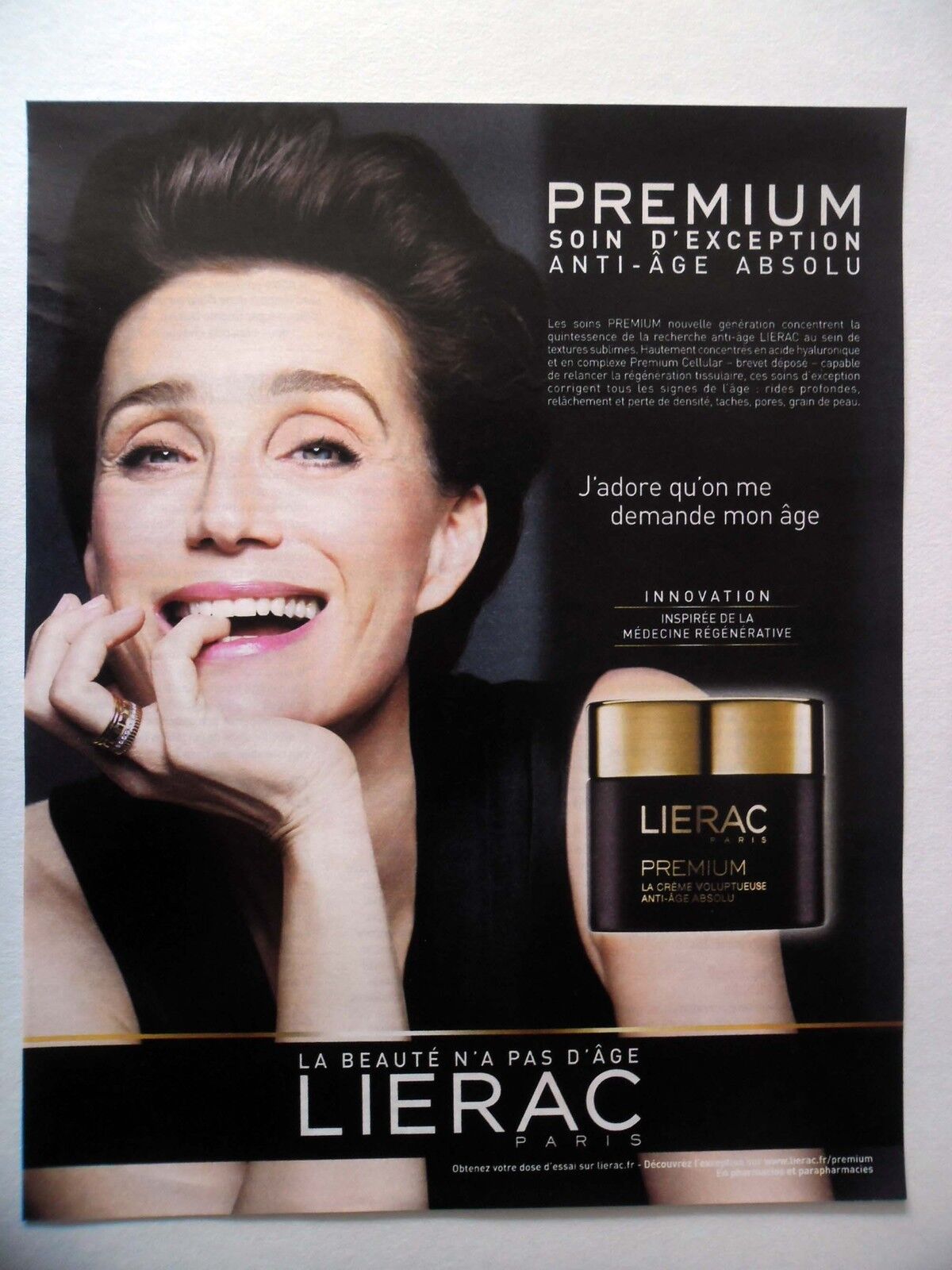 ADVERTISING: LIERAC Premium 2016 Cosmetics - Kristin Scott-Thomas