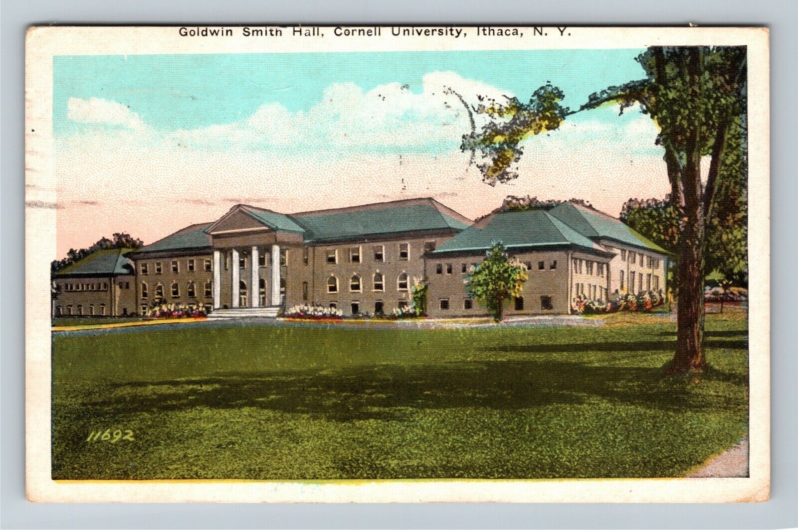 Ithaca NY-New York, Golden Smith Hall at Cornell, c1923 Vintage Postcard
