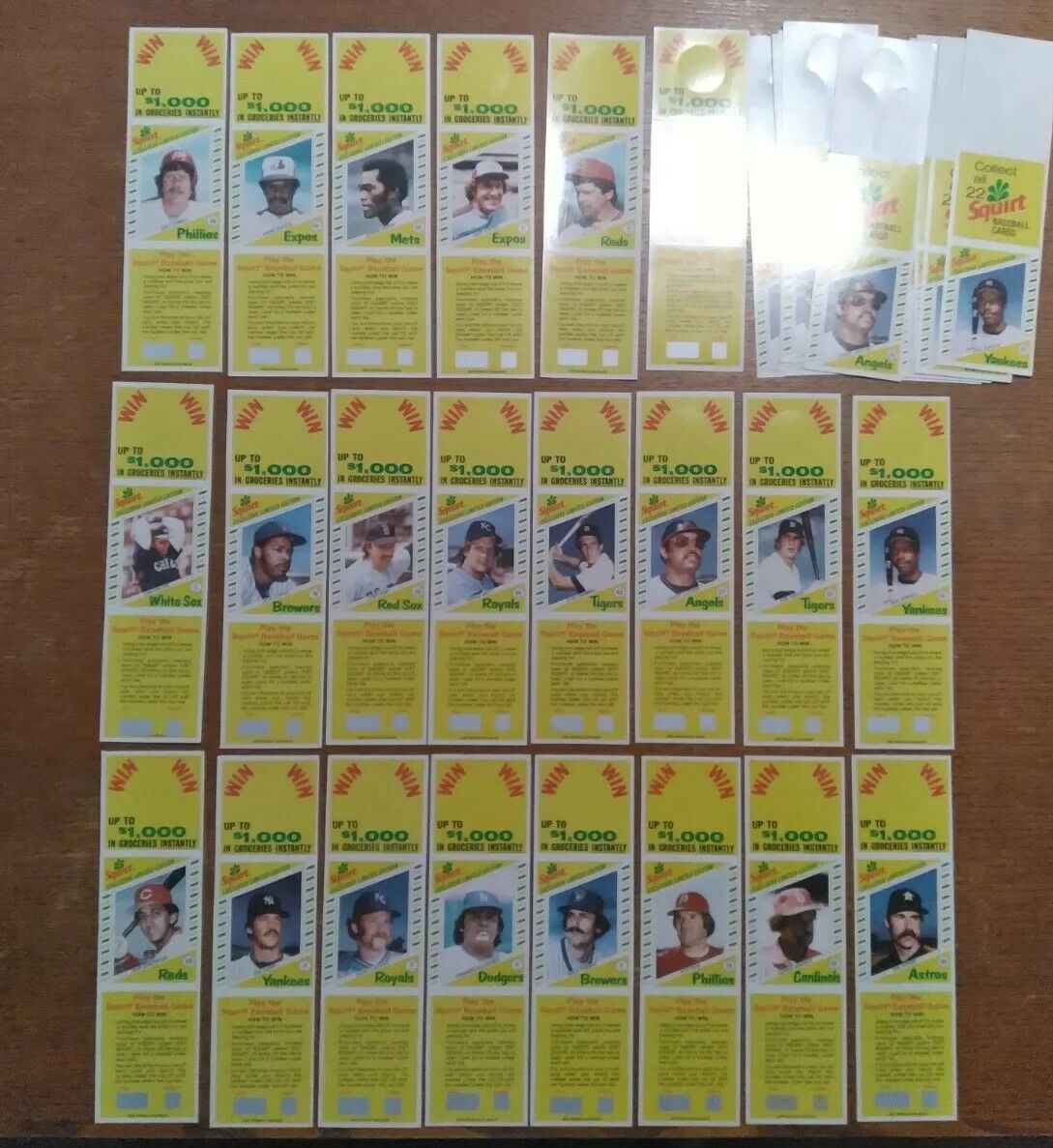 1982 TOPPS SQUIRT BASEBALL COMPLETE SET (22) UNCUT NM + 10 Jackson and Winfield 