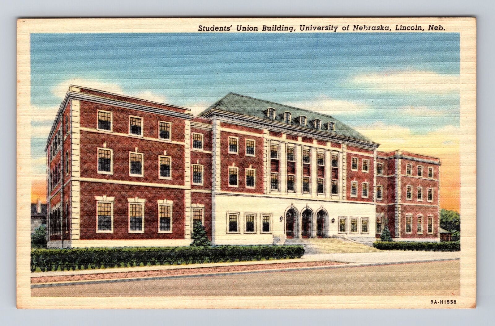 Lincoln NE-Nebraska, University of Nebraska Union Building Vintage Postcard