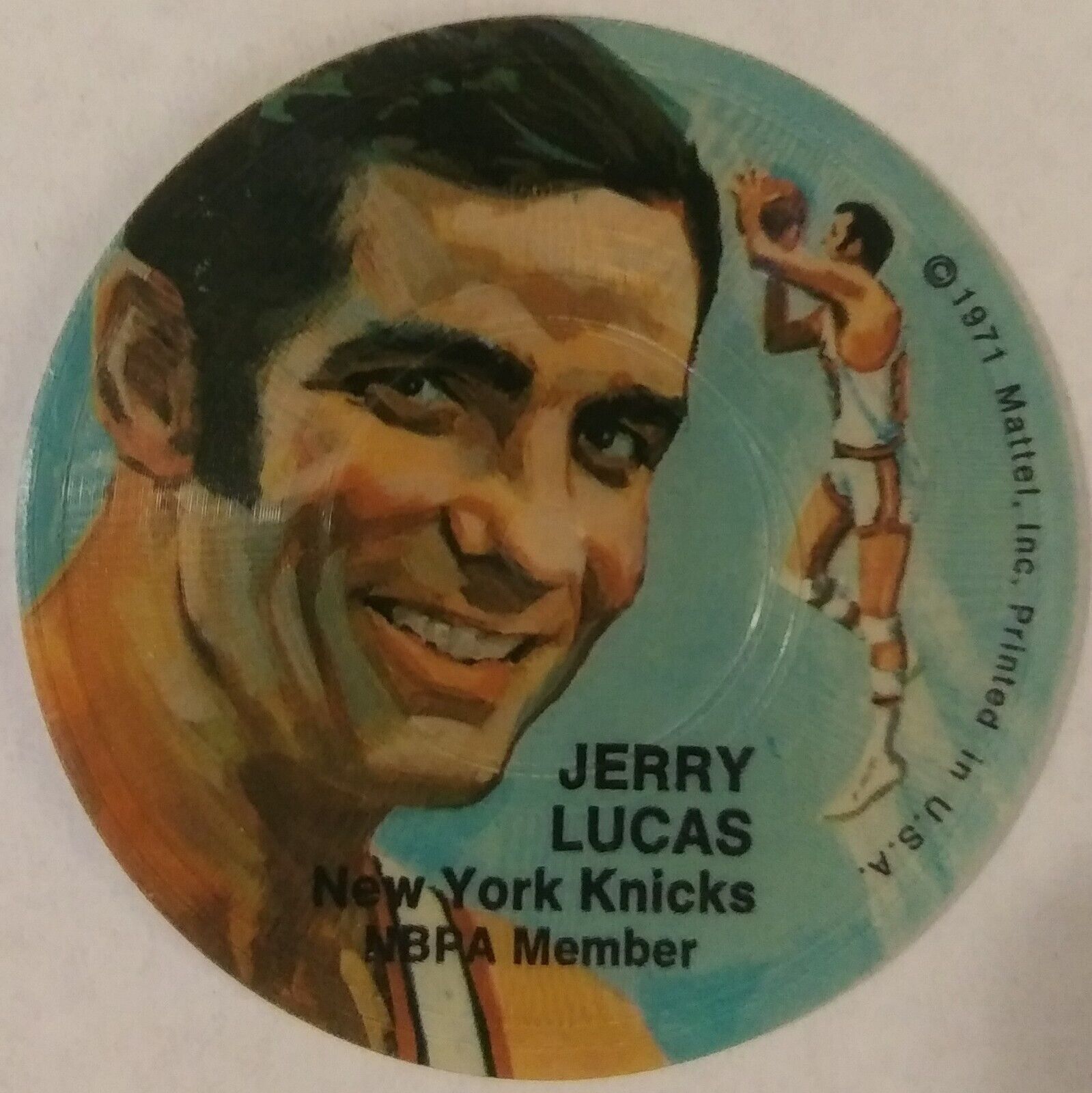 1971 Mattel Instant Replay JERRY LUCAS Double-Sided Mini Record (A) - UNPLAYED