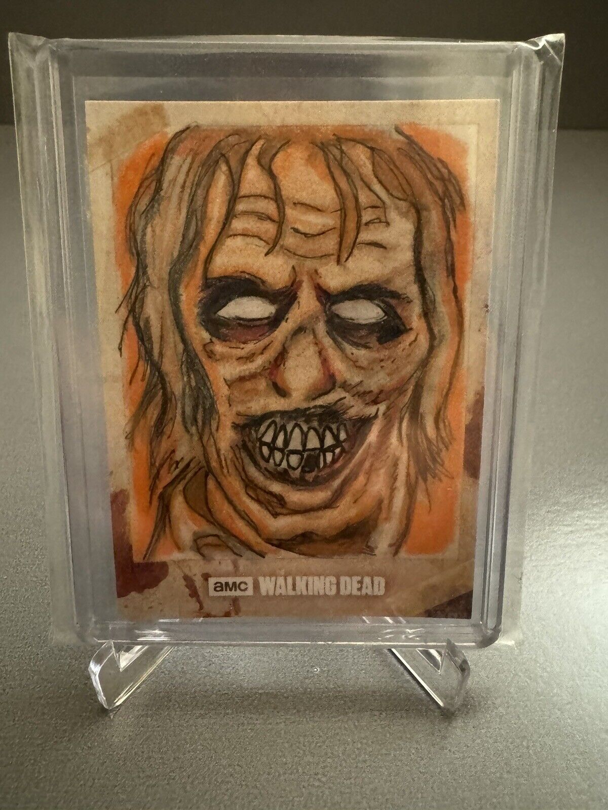 2016 Topps The Walking Dead 1/1 Zombie Walker Sketch Card 