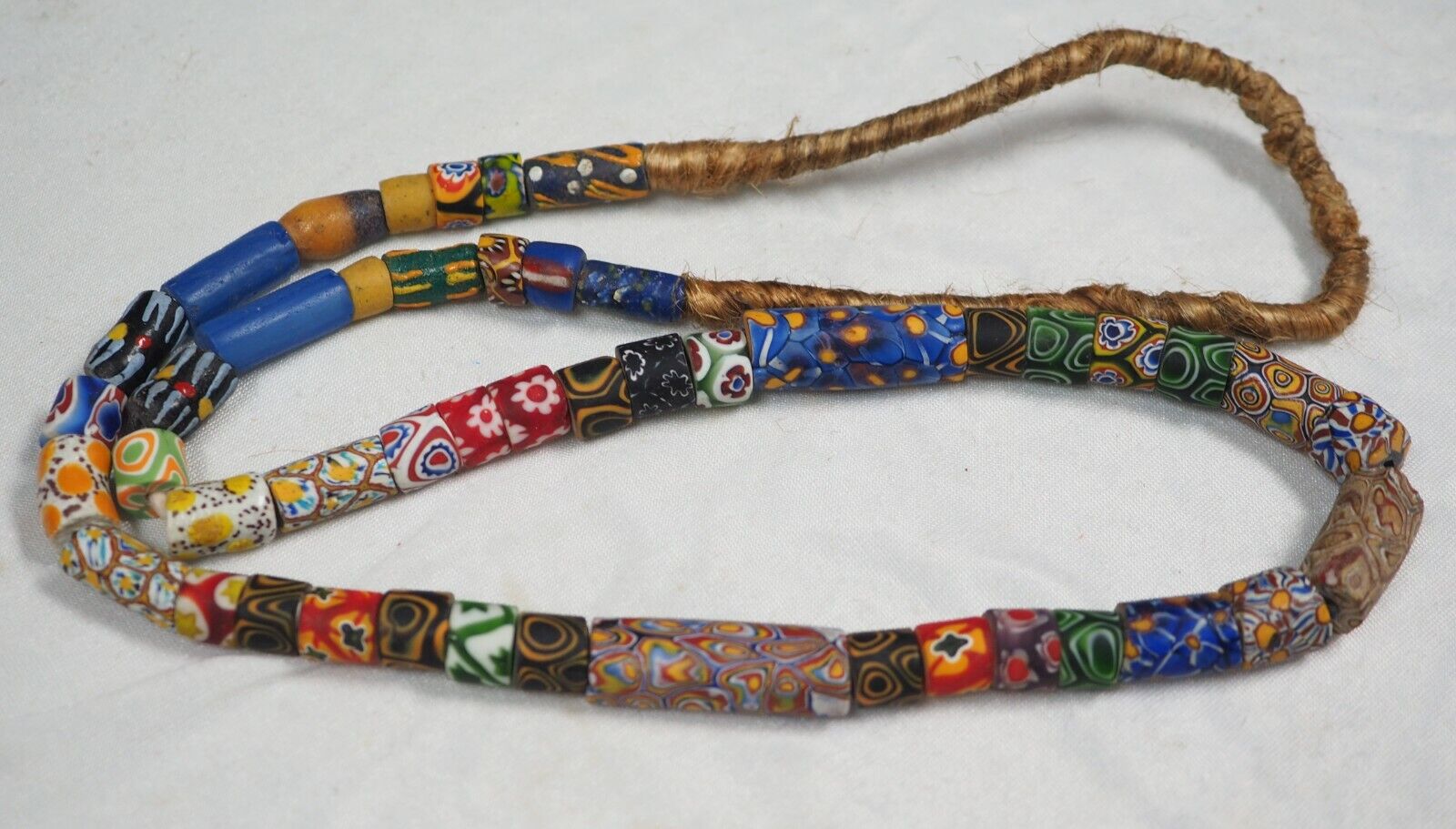 Antique African Trade Millefiori Venetian Beads Collectible Trade Bead Necklace
