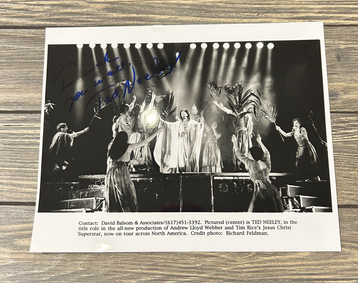 Vintage Ted Neeley Signed Autographed Press Release Photo 8x10 Black White