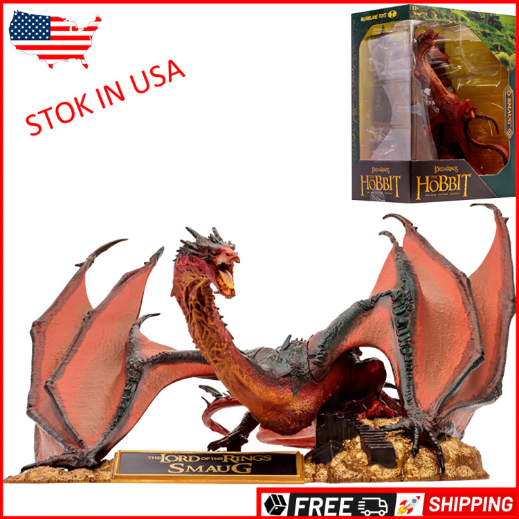 **NEW The Hobbit - McFarlane's Dragons - Smaug Statue, 11 In Long...