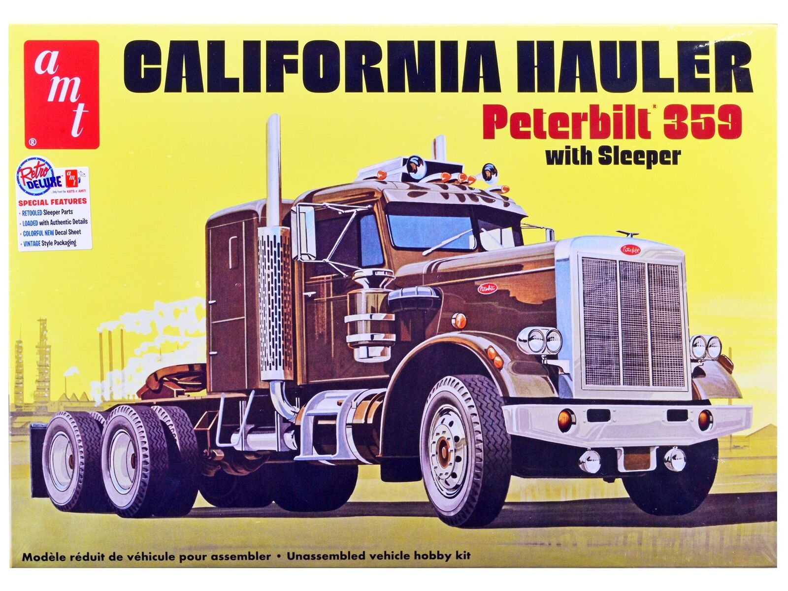 Skill Model Kit Peterbilt 359 California Hauler with Sleeper Cab 1/25 Scale