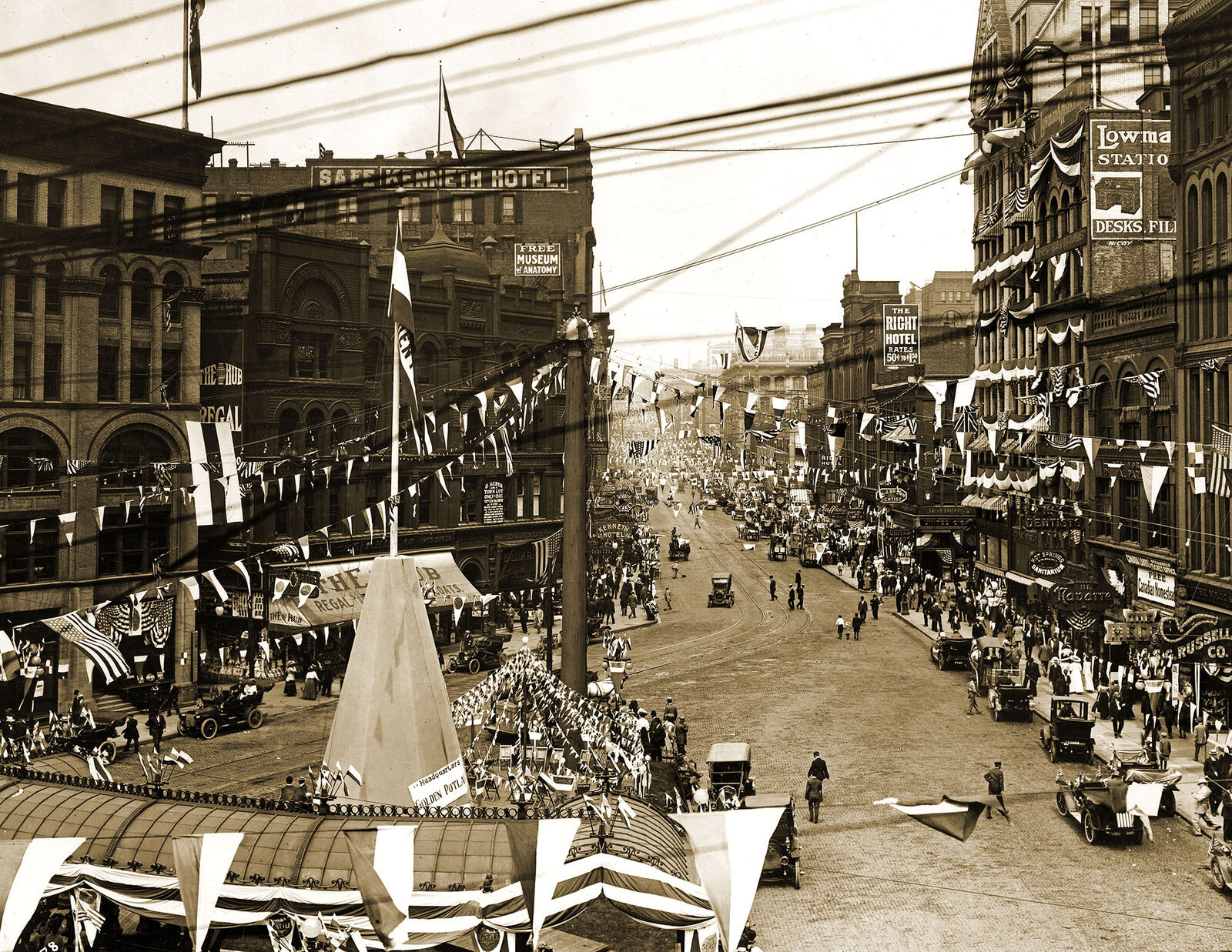 1912 Parade Approaching Pioneer Square, Seattle, WA Old Photo 8.5\