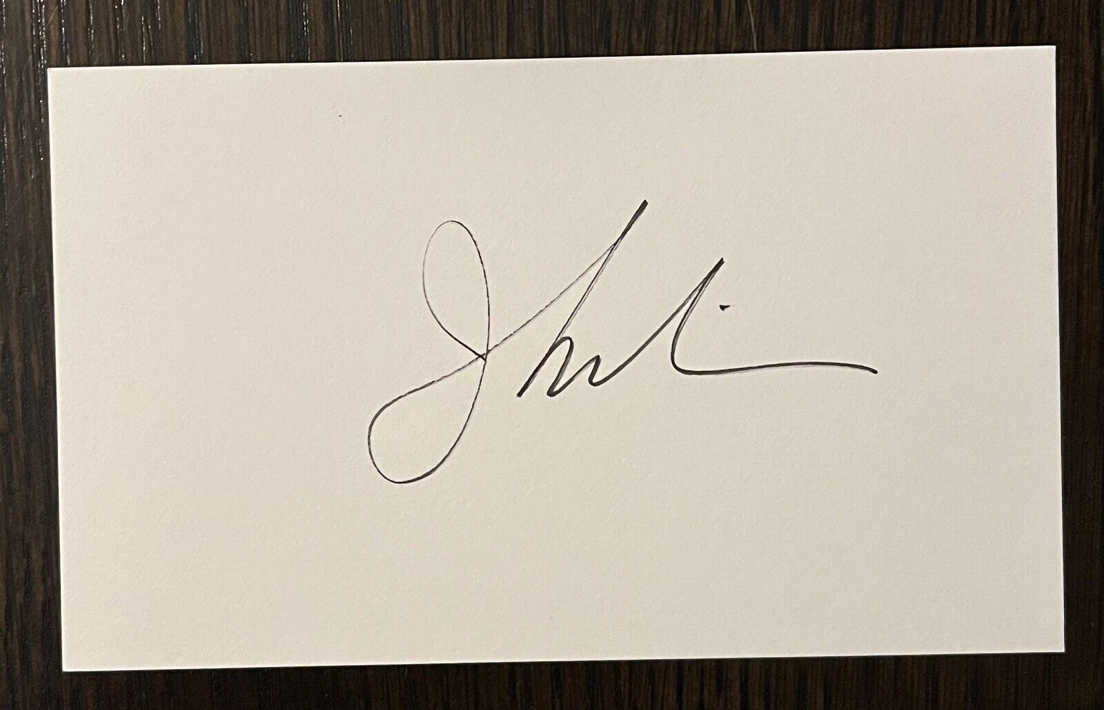 JOE LIEBERMAN Signed Autograph 3x5 Blank Index Card US Senate Senator