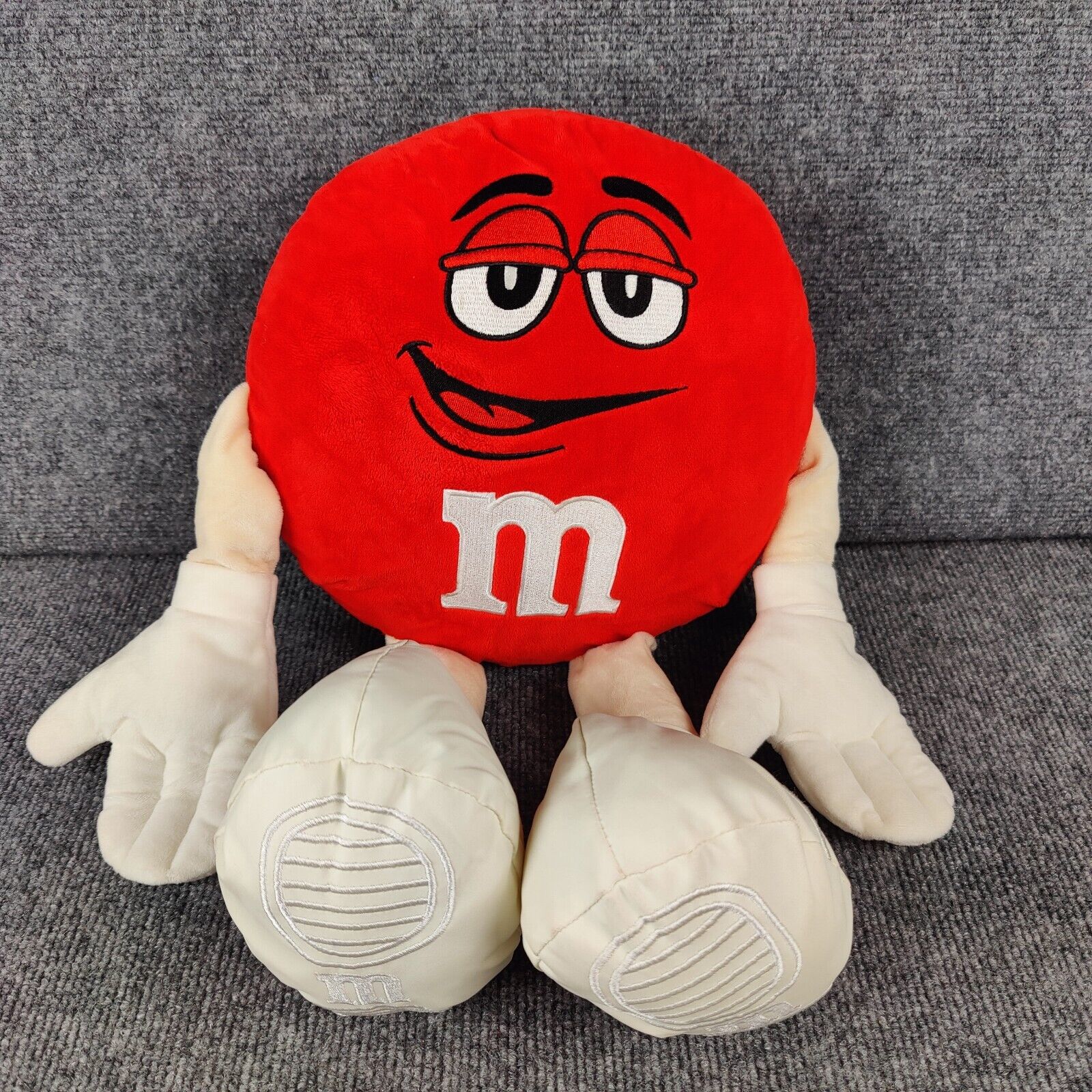 Red M&M Plush Toy Thumbs Up Chocolate Candy Doll Mars World NYC Stuffed Toy 18\