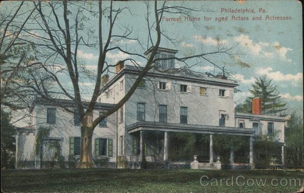 1911 Philadelphia,PA Forrest Home for aged Actors and Actresses Pennsylvania