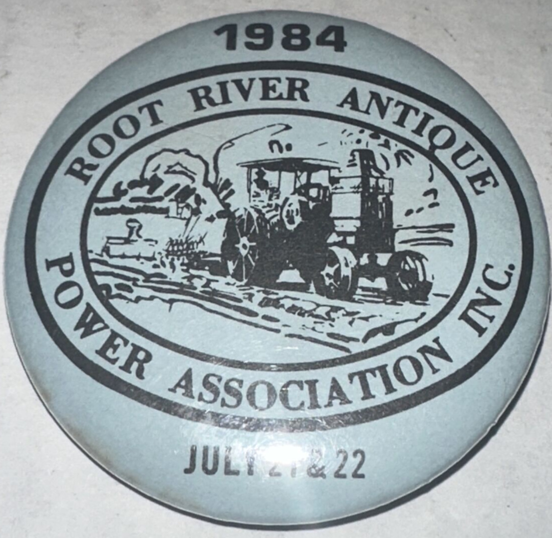 Vintage 1984 Root River Antique Power Association Inc Button Racine MN Minnesota