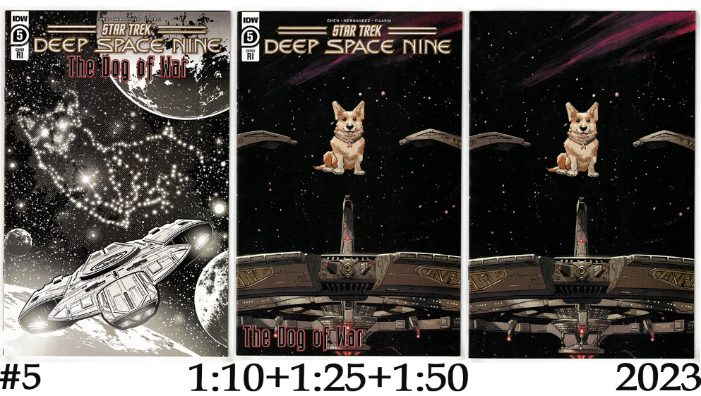 STAR TREK DEEP SPACE NINE DOG OF WAR #5- 1:10+1:25+1:50 VARIANT SET- IDW- VF+/NM