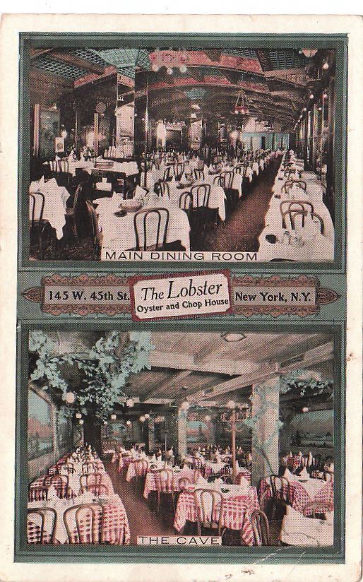  Postcard Lobster Oyster Chop House NY Restaurant
