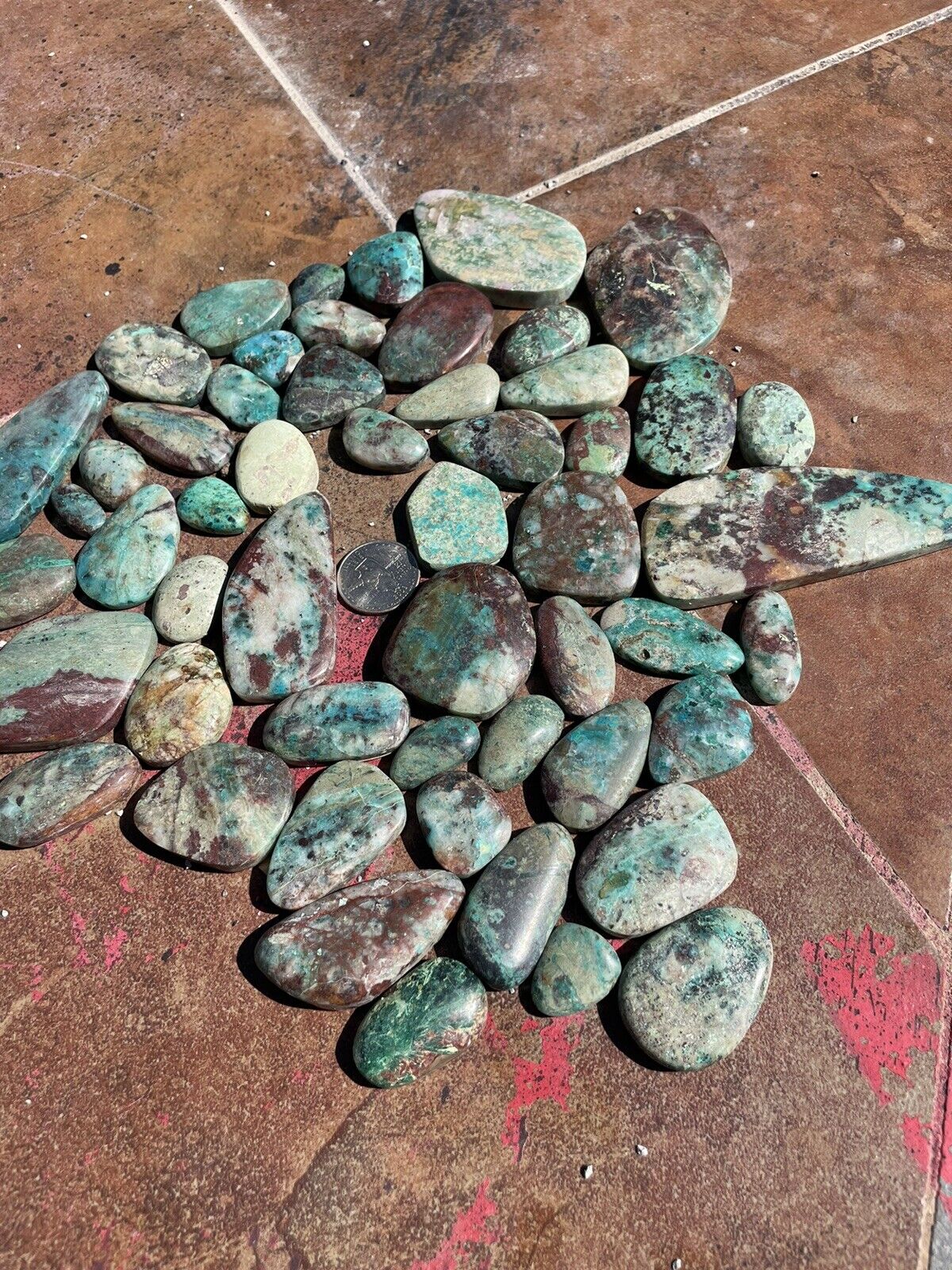 Great Lookin Turquoise Cabs 58 In Total Almost 2 Pounds Locations Various