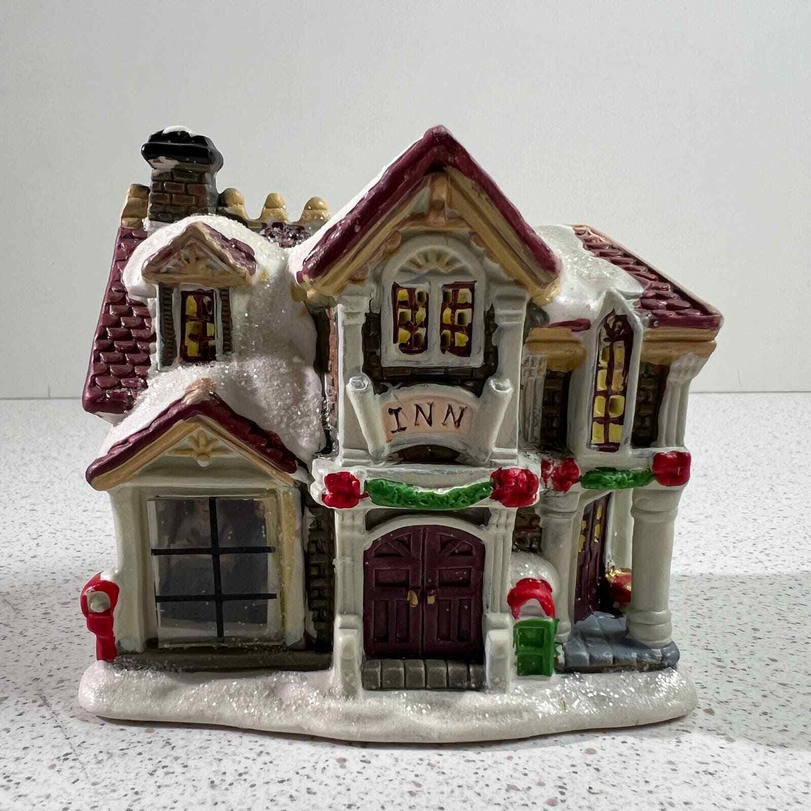 Windham Heights Inn Hotel House Christmas Village Small Building 2005 Light UP