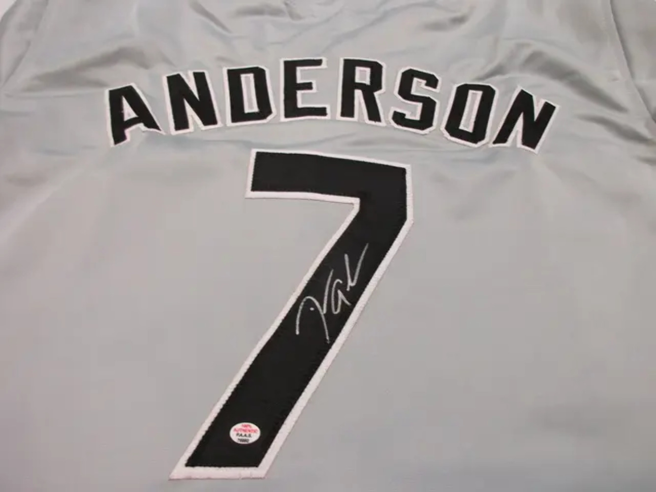 Tim Anderson of the Chicago White Sox signed autographed baseball jersey PAAS CO