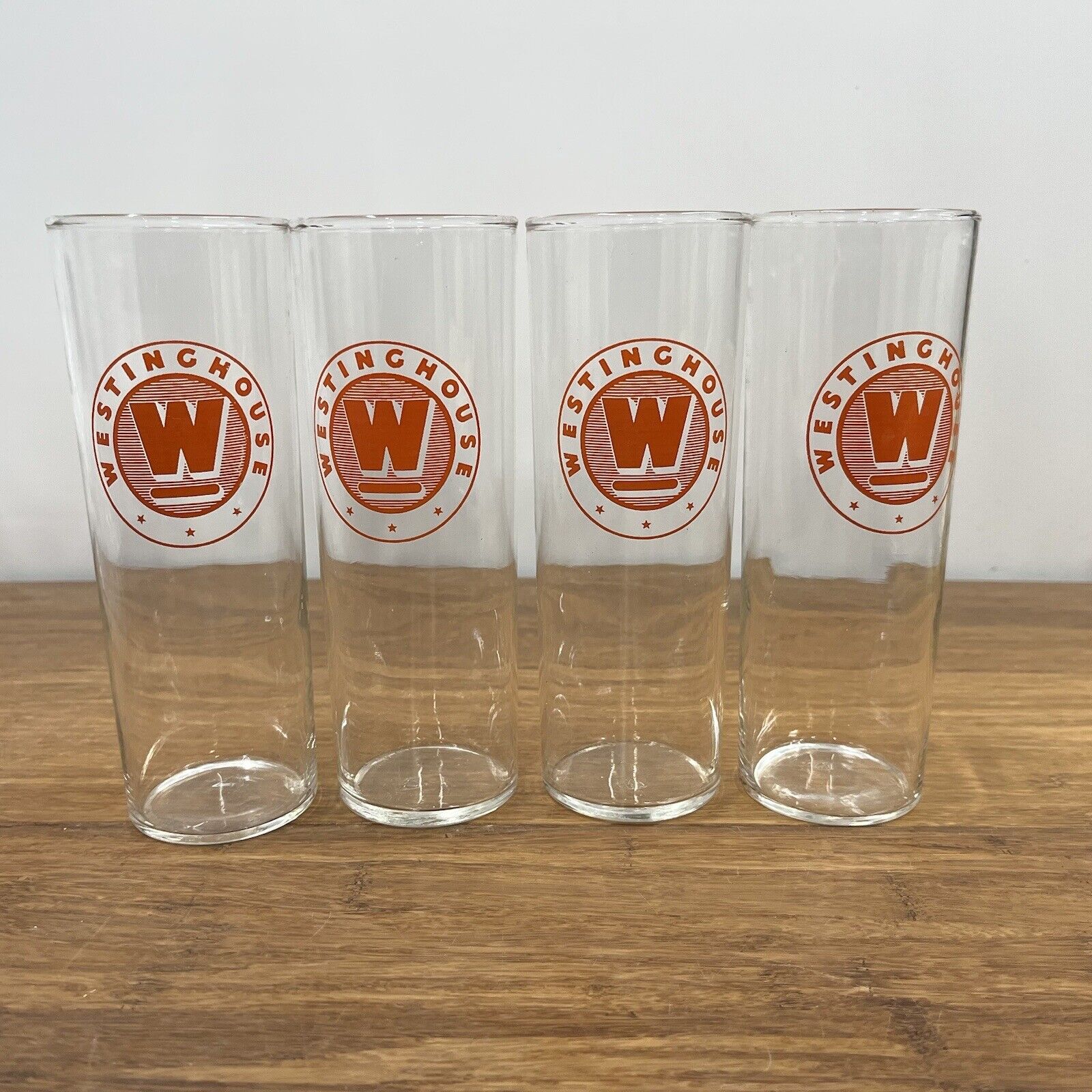 VTG 1950\'s? Westinghouse Promotional Advertising Drinking Glasses Set of 4 Logo
