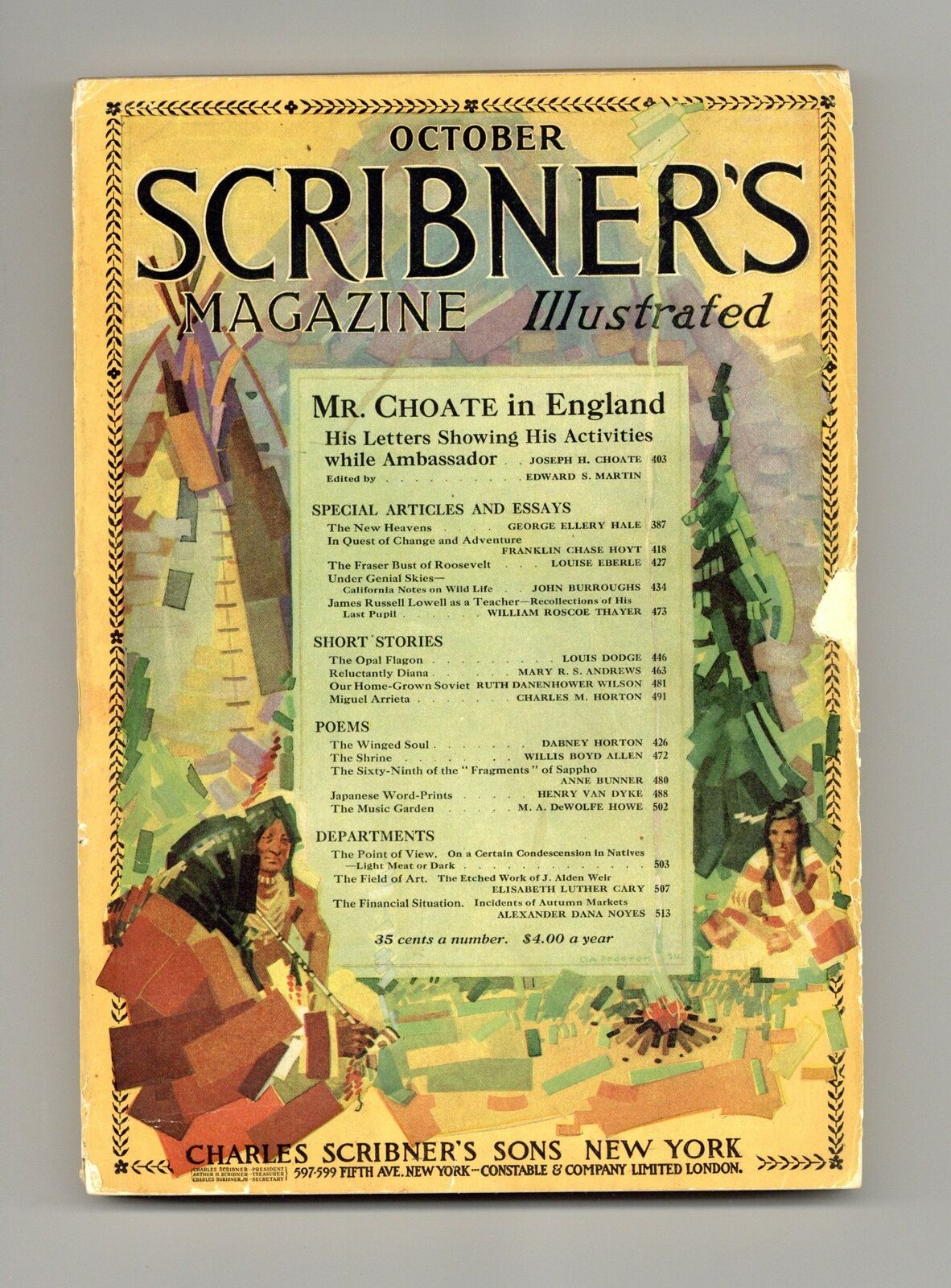 Scribner's Magazine Oct 1920 Vol. 68 #4 VG