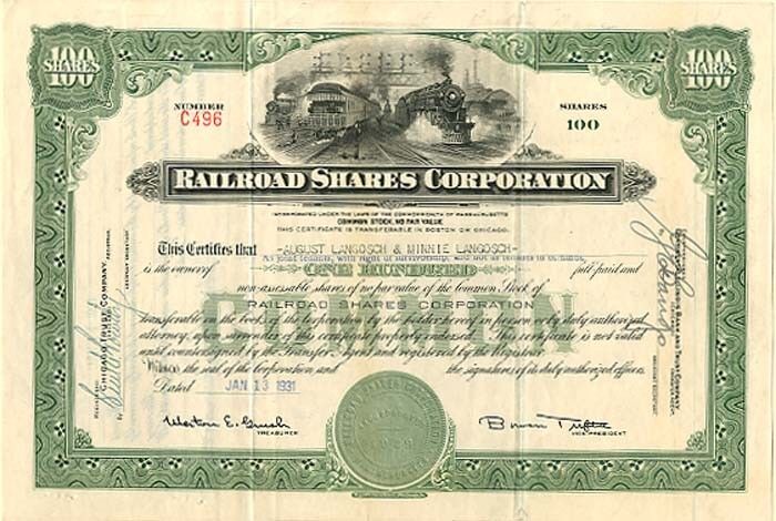 Railroad Shares Corporation - Railroad Stocks