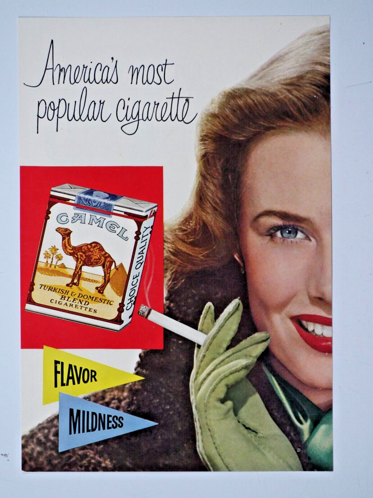 1951 Camel Cigarette Boston Regional Vintage Lite Up Original Print Ad 8 x 10\