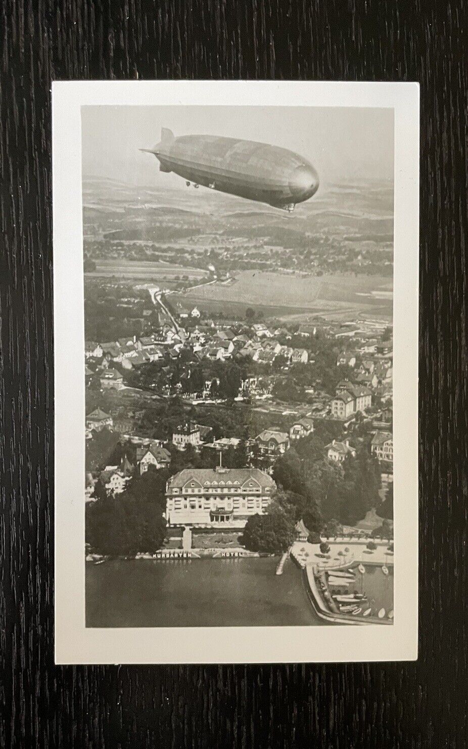 All Original RPPC Graf Zeppelin LZ 127 over Friedrichshafen, Germany , Pristine
