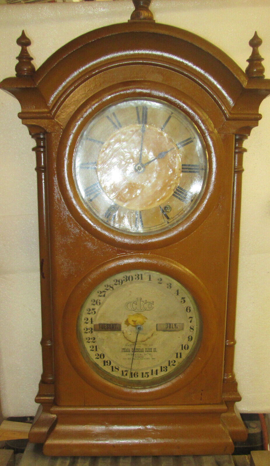 Antique Ithaca Southern Calendar Clock Co Fashion Calendar Parlor Clock S Thomas