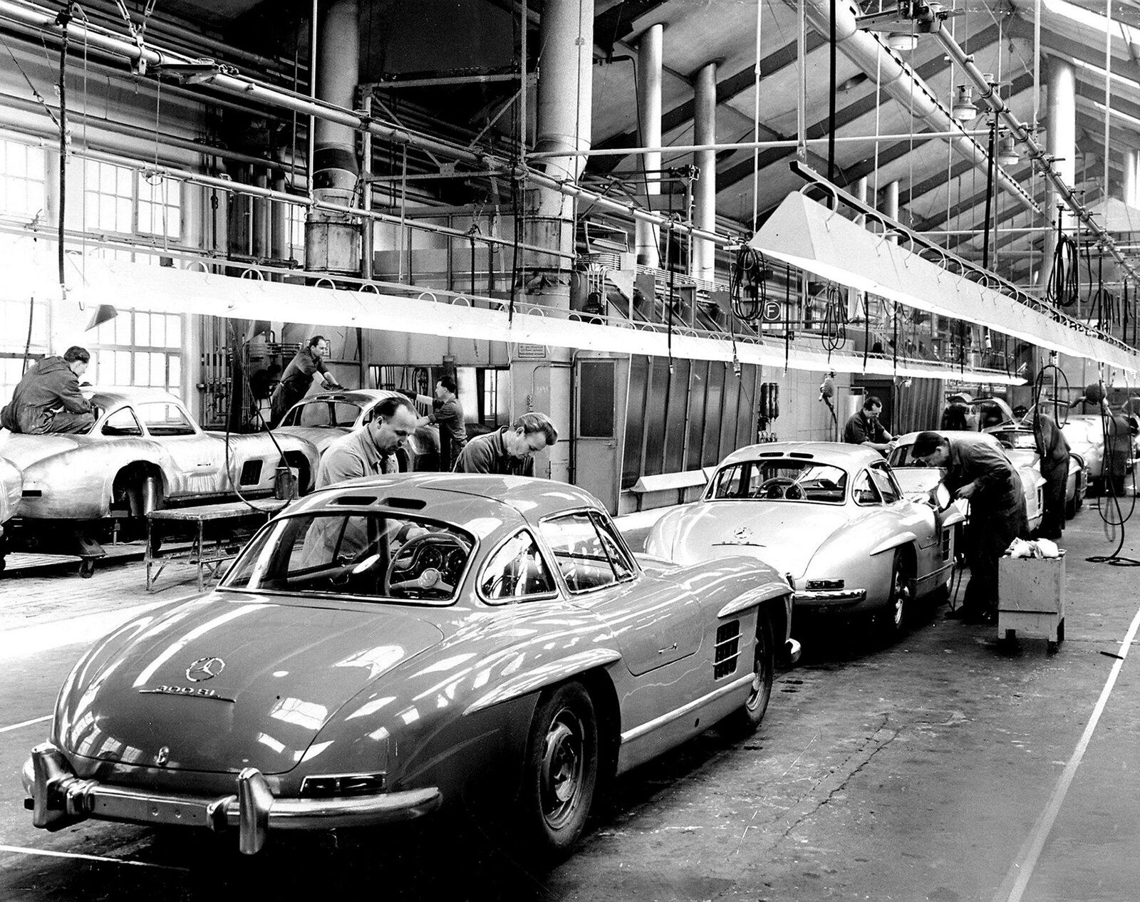 1954 Mercedes-Benz 300SL Gullwing Coupe ASSEMBLY LINE Photo (178-d)