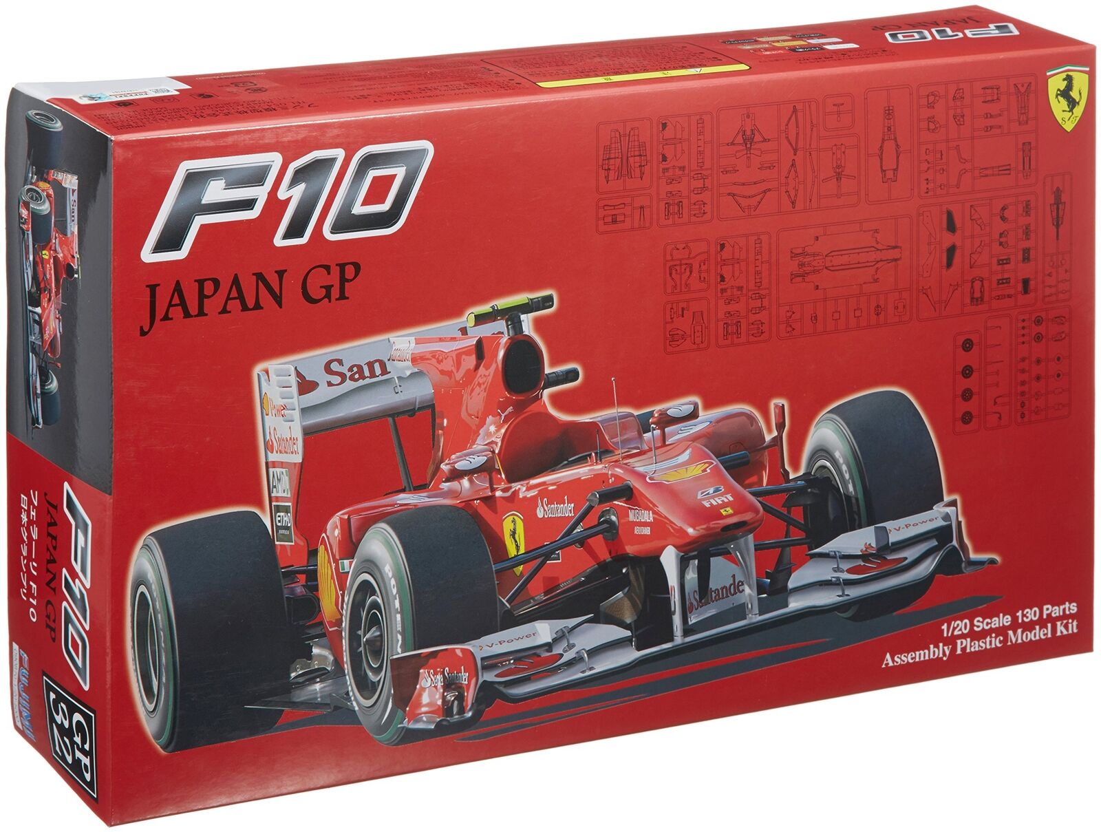 Fujimi 1/20 Ferrari F10 Japan Gp Plastic 0.93Lb GP-32 white red