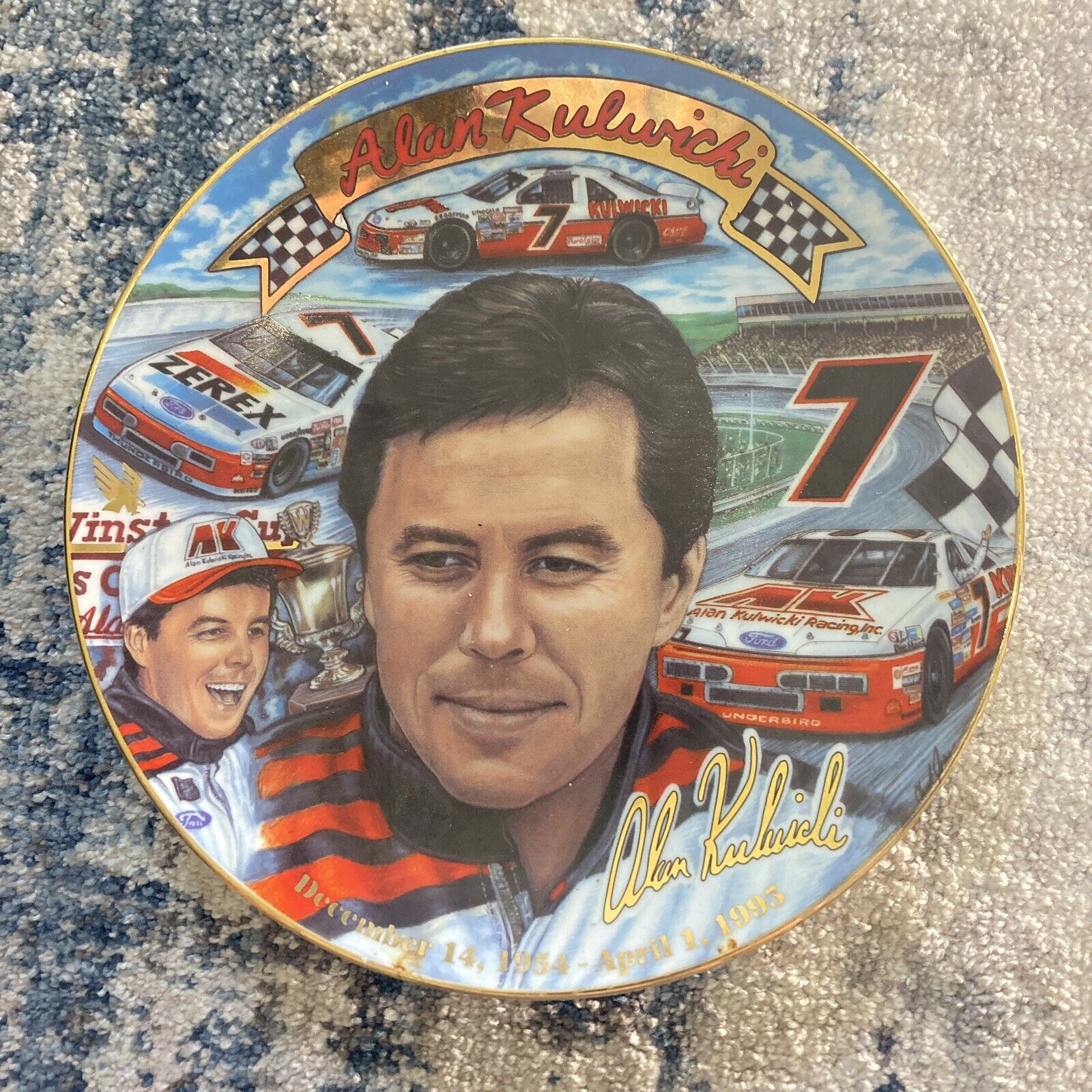 Alan Kulwicki Collector Plate Series Reflections Of A Champ Proof 