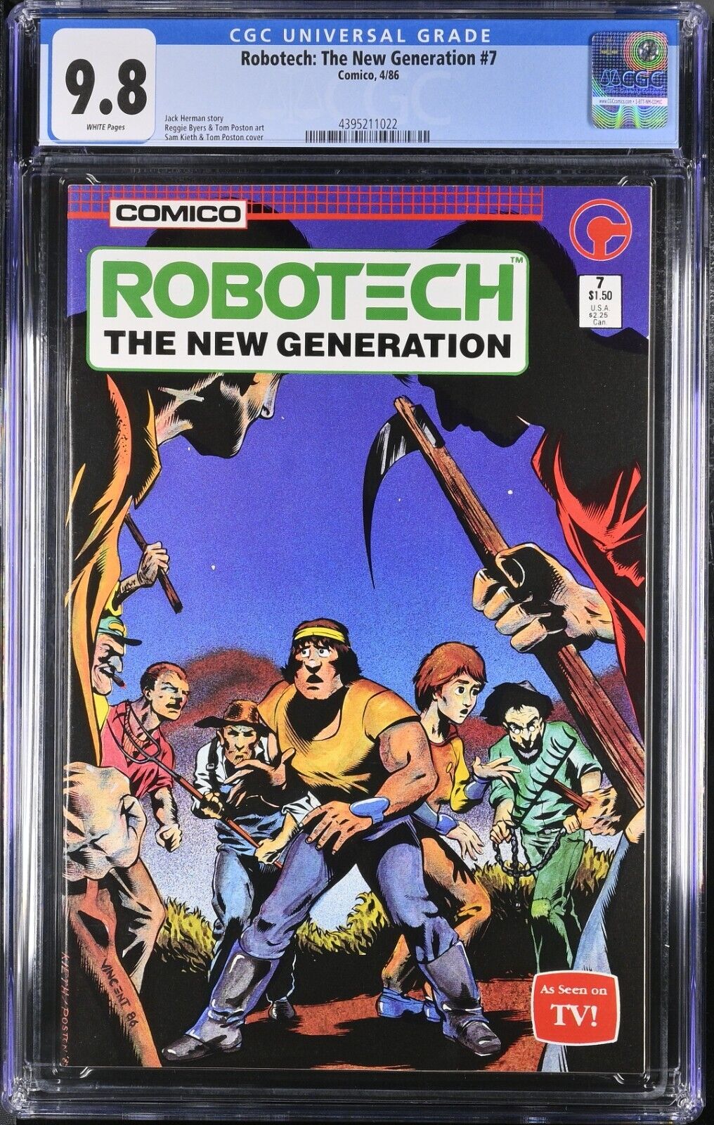 ROBOTECH: THE NEW GENERATION #7 - CGC 9.8 - WP - NM/MT