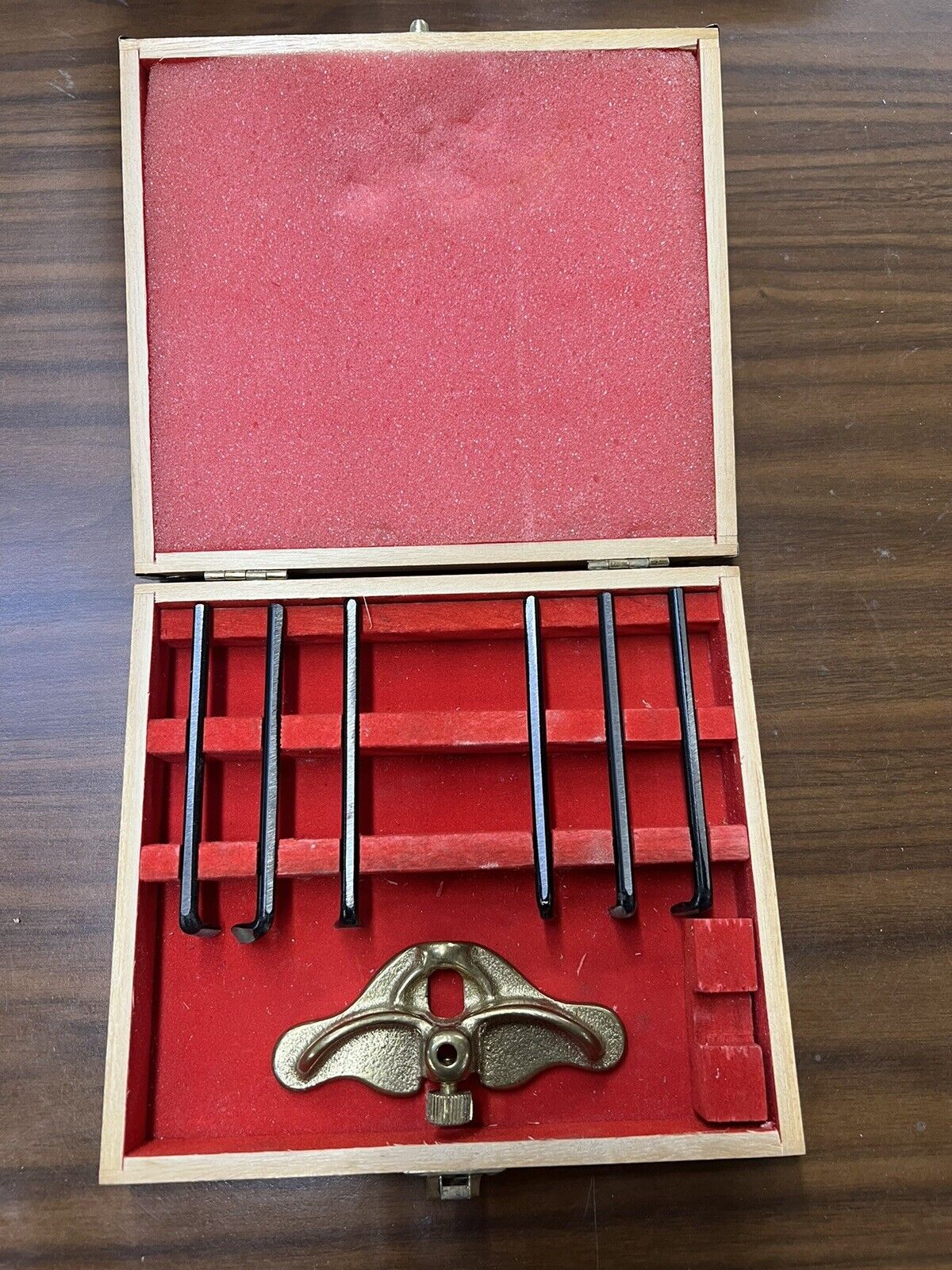 Vintage AMT Brass Router Plane Kit with Six  Blades in Original Box