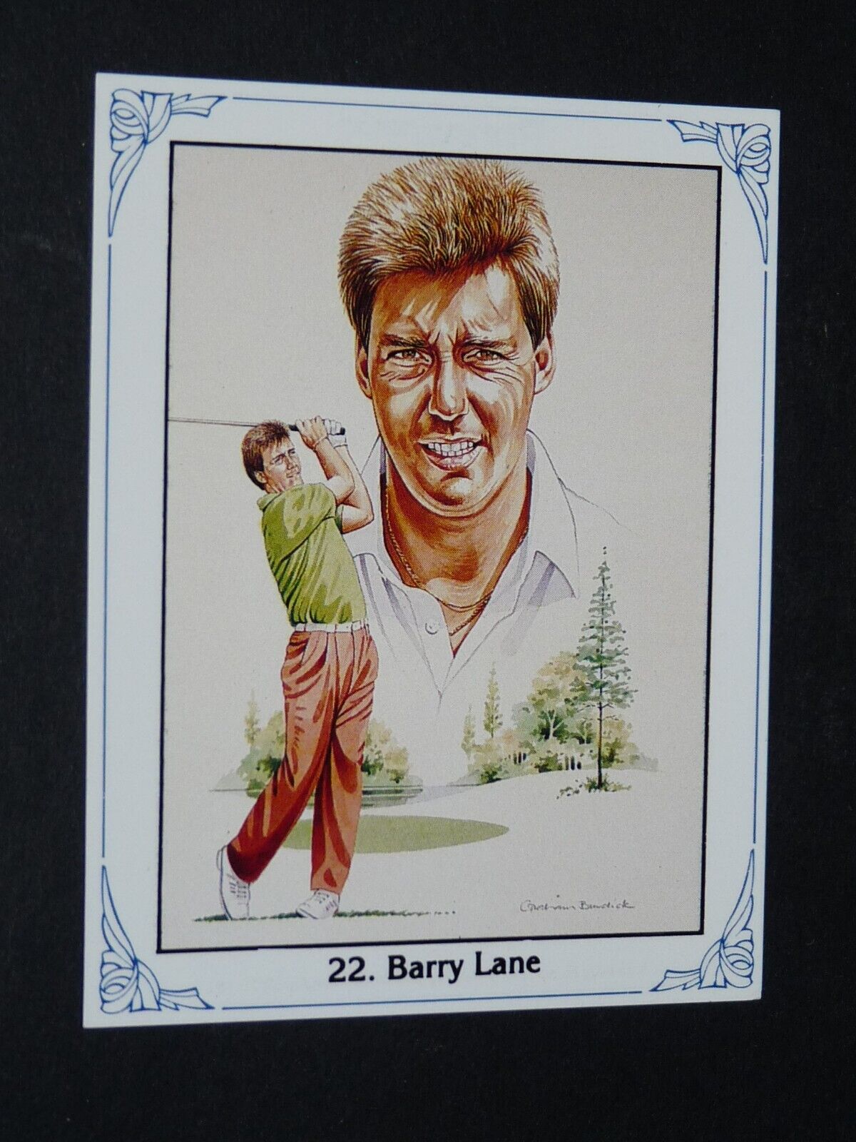 1989 BIRCHGREY CARD GOLF PANASONIC EUROPEAN OPEN #22 BARRY LANE ENGLAND