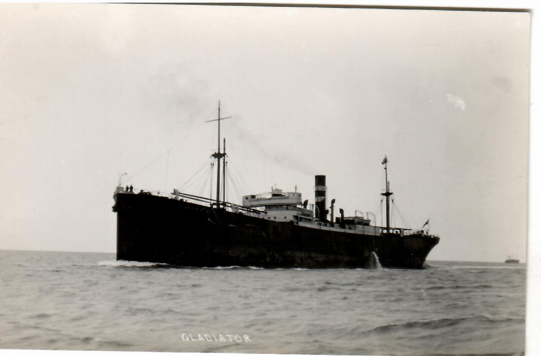 GLADIATOR (1918) -- British & Foreign SS Co (Built as SAIN QUENTIN 1914)