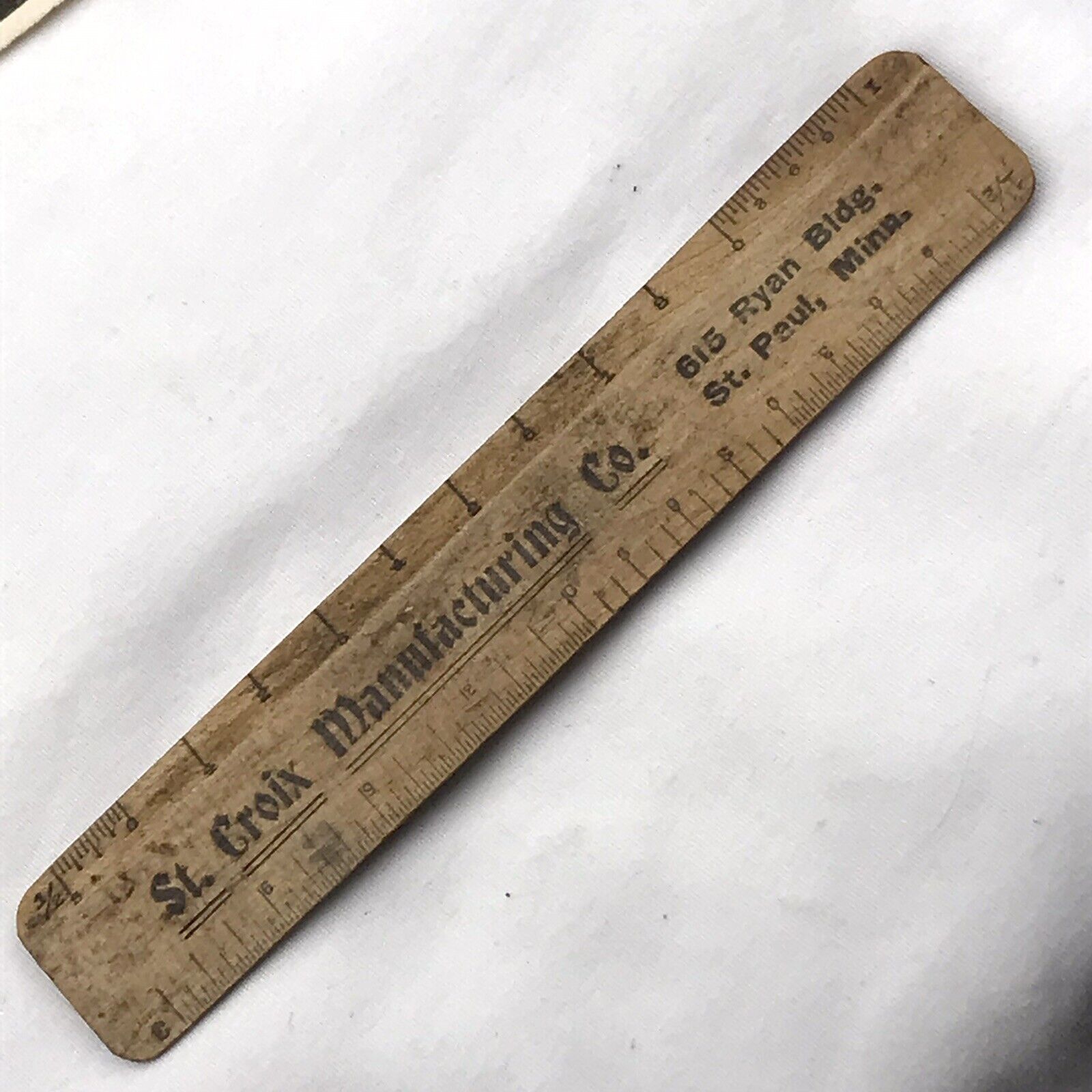 St Croix Manufacturing Company Advertising Ruler Vintage St Paul Minnesota