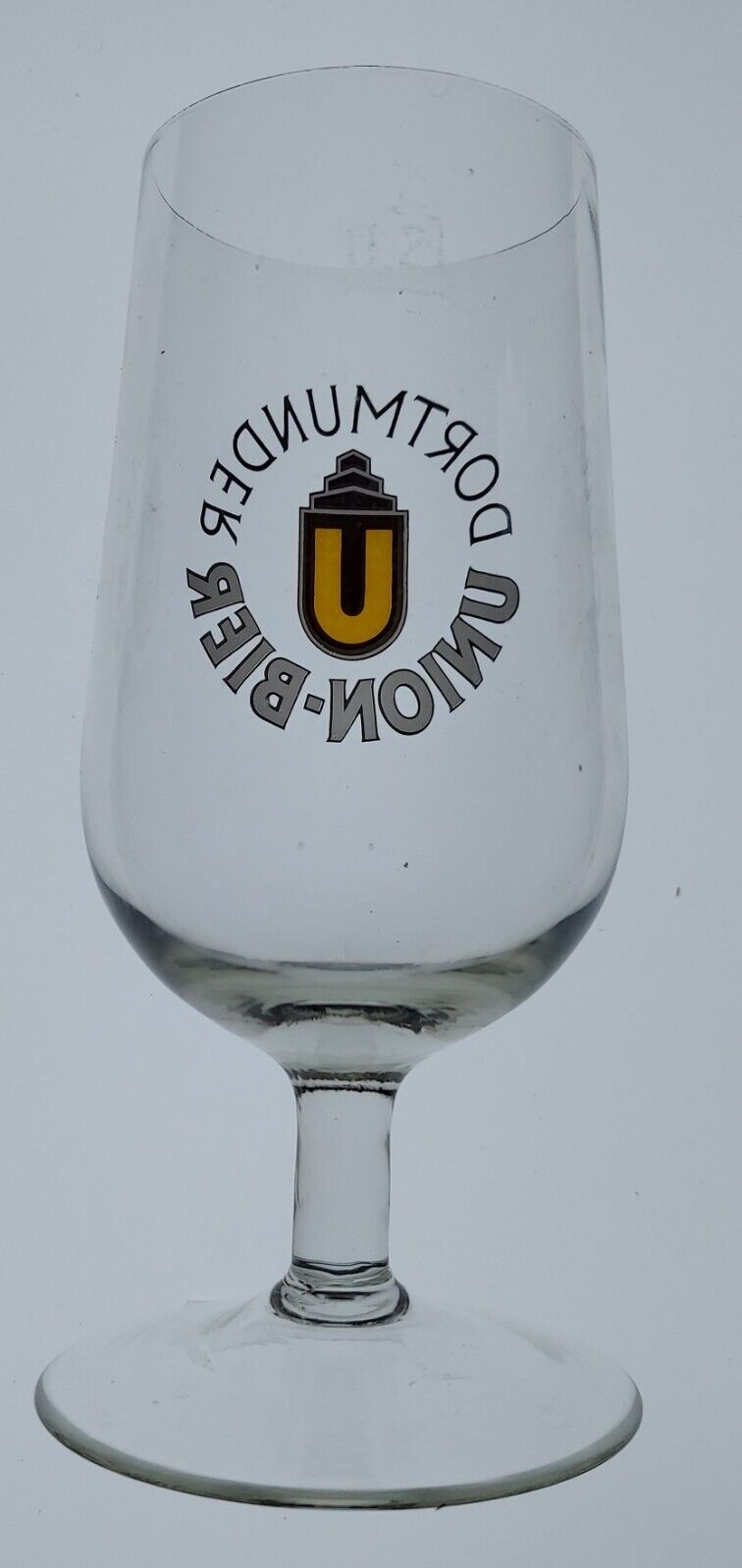 Vintage Dortmunder Union Bier Footed Beer .2 liter Glass