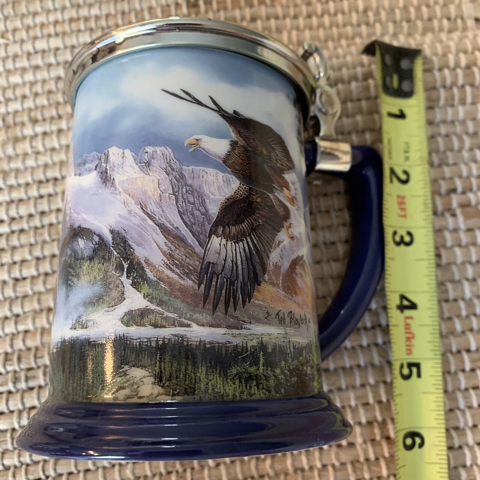 Franklin Mint Eagle of the Last Frontier ,Tankard Mug by Ted Blaylock