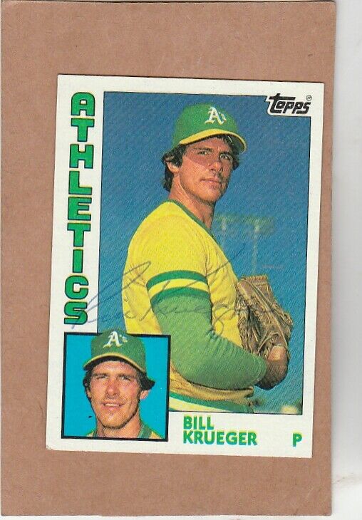 1984 Topps # 178 Bill Krueger - Autographed card