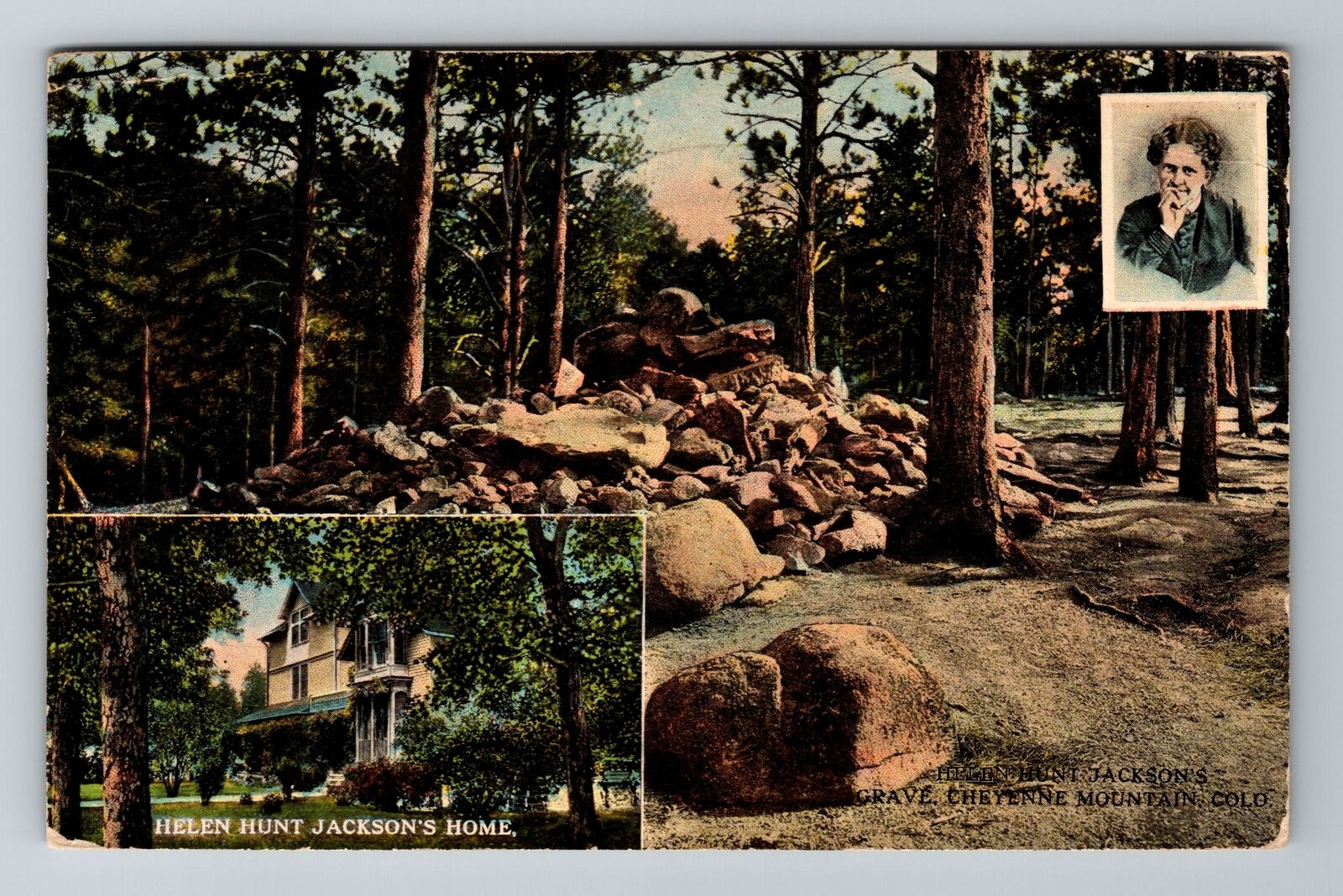 Cheyenne Mountain CO-Colorado, Helen Hunt Jackson Home, Vintage c1916 Postcard
