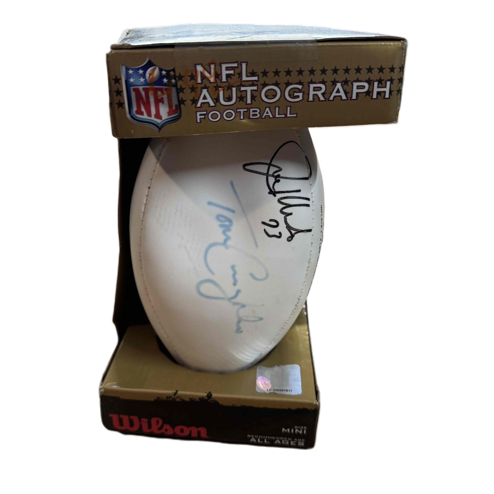 Wilson NFL Mini Autographed The Duke Leather Football Joe Klecko Tom Cavanagh